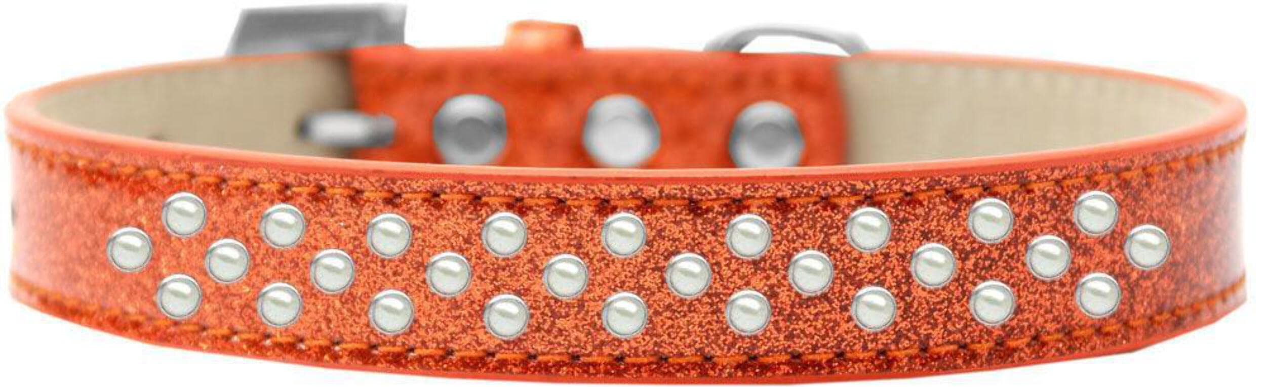 Mirage Pet Products Sprinkles Ice Cream Dog Collar with Pearls, Size 18, Emerald Green