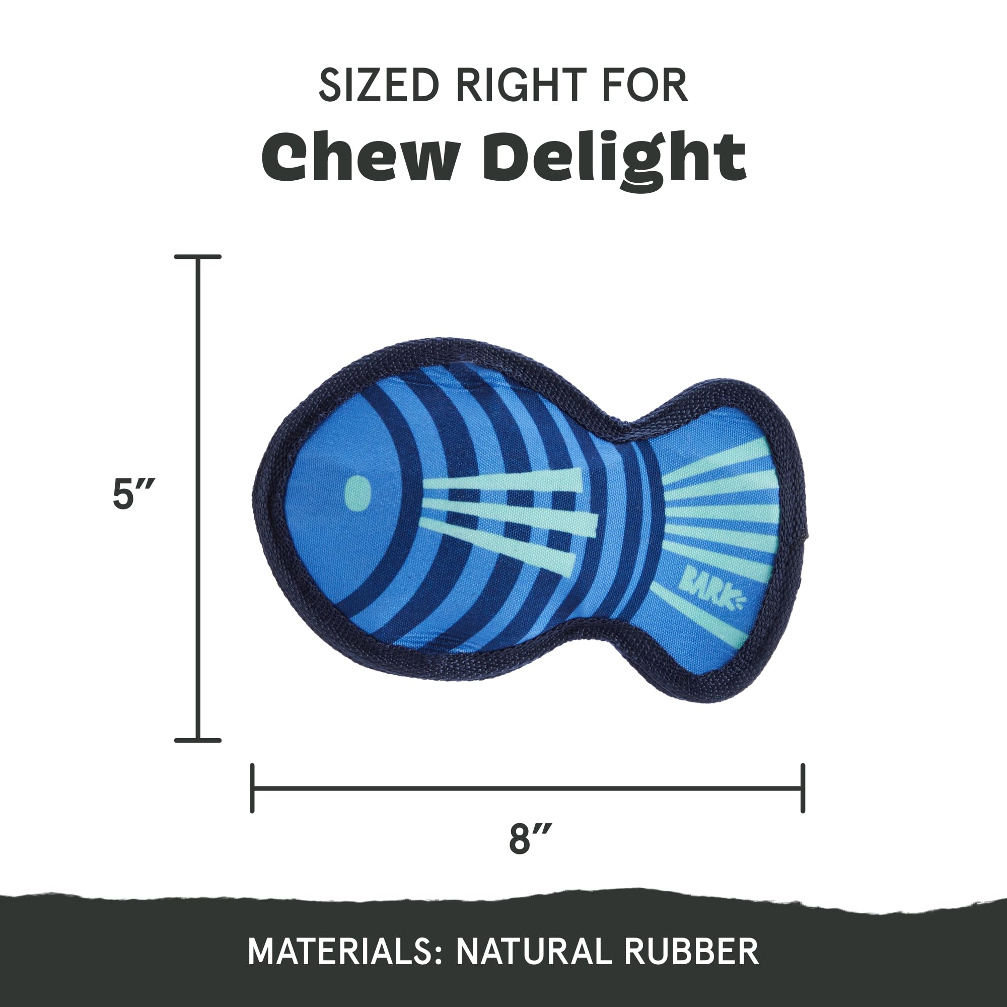 Barkbox Super Chewer Rad Herring Hard Core Toy With Rip Away Plush For Aggressive Chewers, Medium