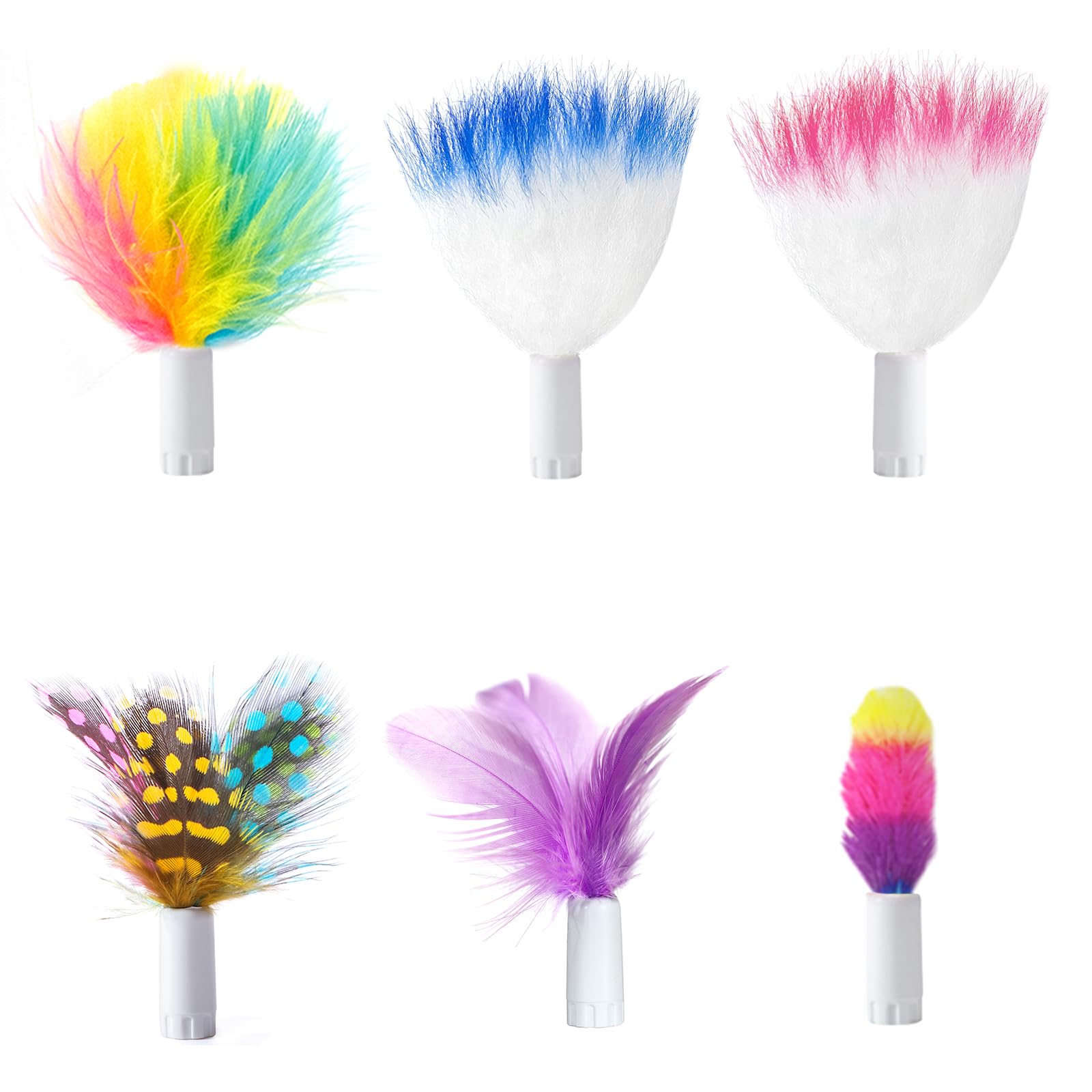 Orsda 6Pcs Feathers Replacement Only Interactive Cat Toys