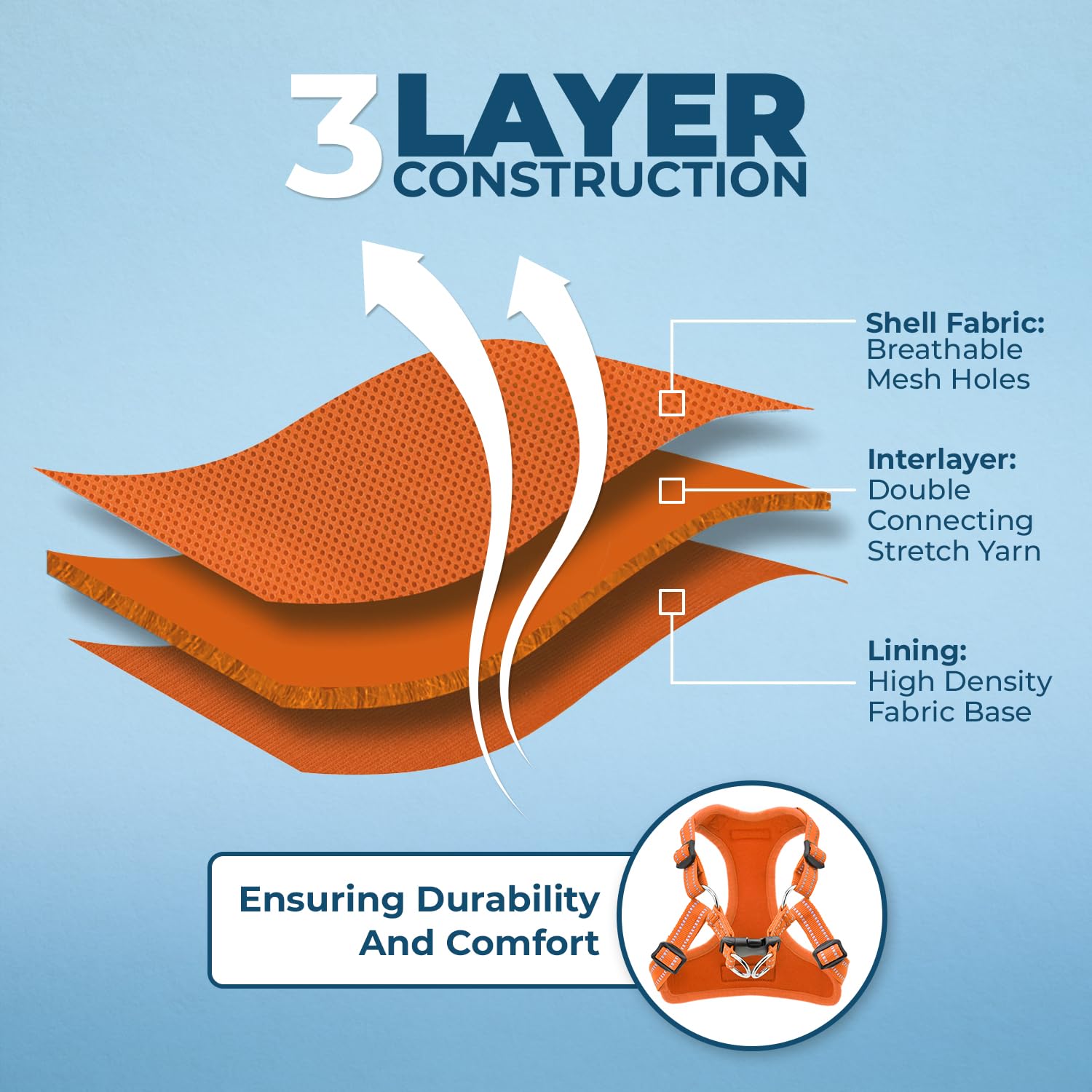 Best Pet Supplies Voyager Adjustable Dog Harness Leash Set with Reflective Stripes for Walking Heavy-Duty Full Body No Pull Vest