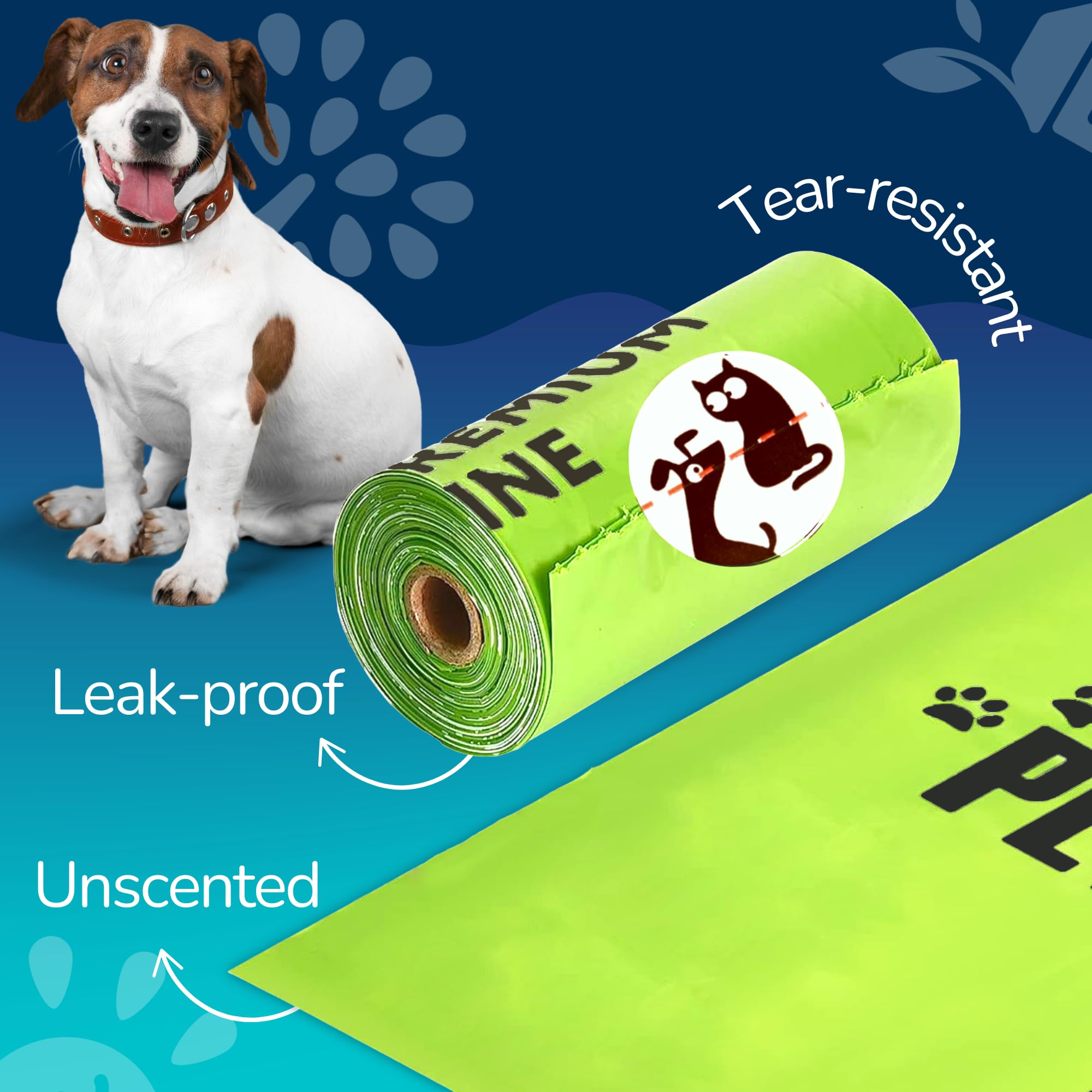 Pet N Pet 360 Counts, Unscented Dog Poop Bags Rolls, 38% Plant Based & 62% Pe Poop Bags For Dogs, 24 Rolls Extra Thick Dog Waste Bag, Doggie Poo Bag