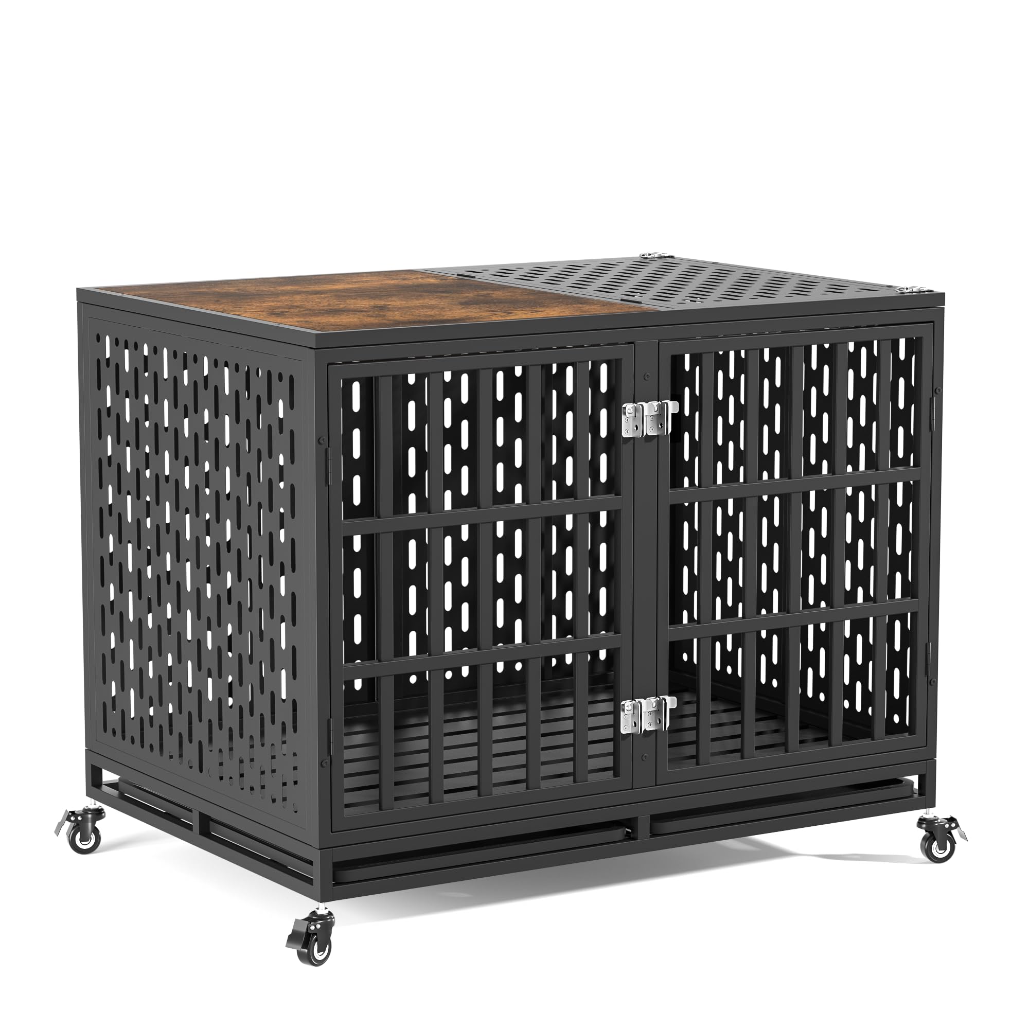 Huddycove 42Inch Heavy Duty Dog Crate Compatible With Optional