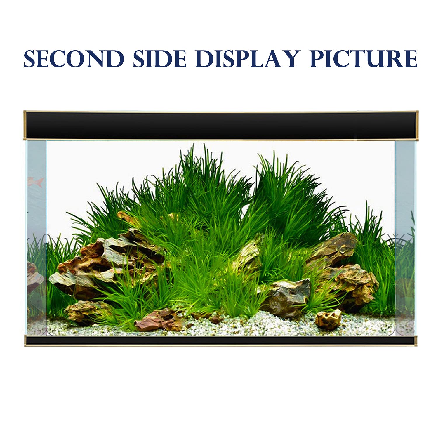 ELEBOX New 23 x 71 Fish Tank Background Paper Wallpaper 2 Sided Colorful Seaweed Water Plants Aquarium Poster Decorations