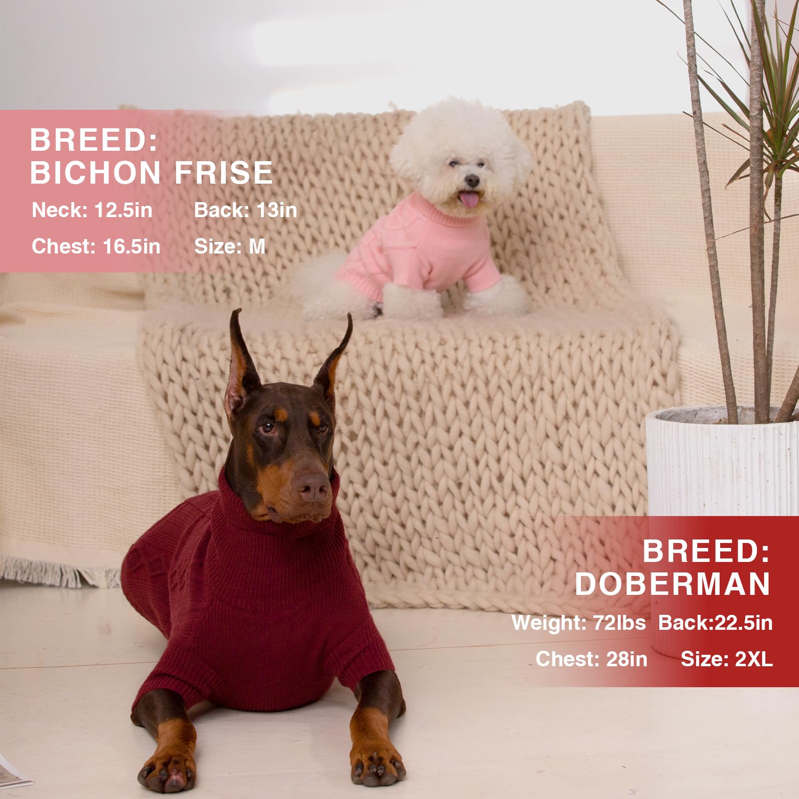Xs Purple Dog Sweater - Female & Male, Cat Christmas, Thanksgiving, Cute Pet Turtleneck, Warm Winter Puppy Clothes For Teacup Ch