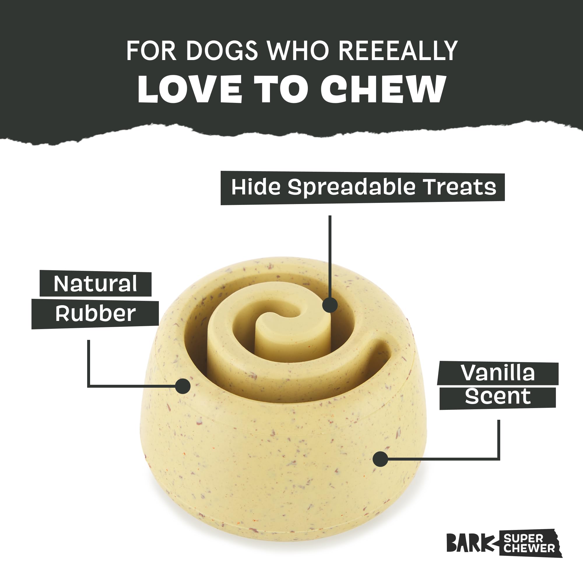 Barkbox Super Chewer Cinamutt Roll Treat Dispensing Toy For Dogs And Puppies, Medium And Large Dogs