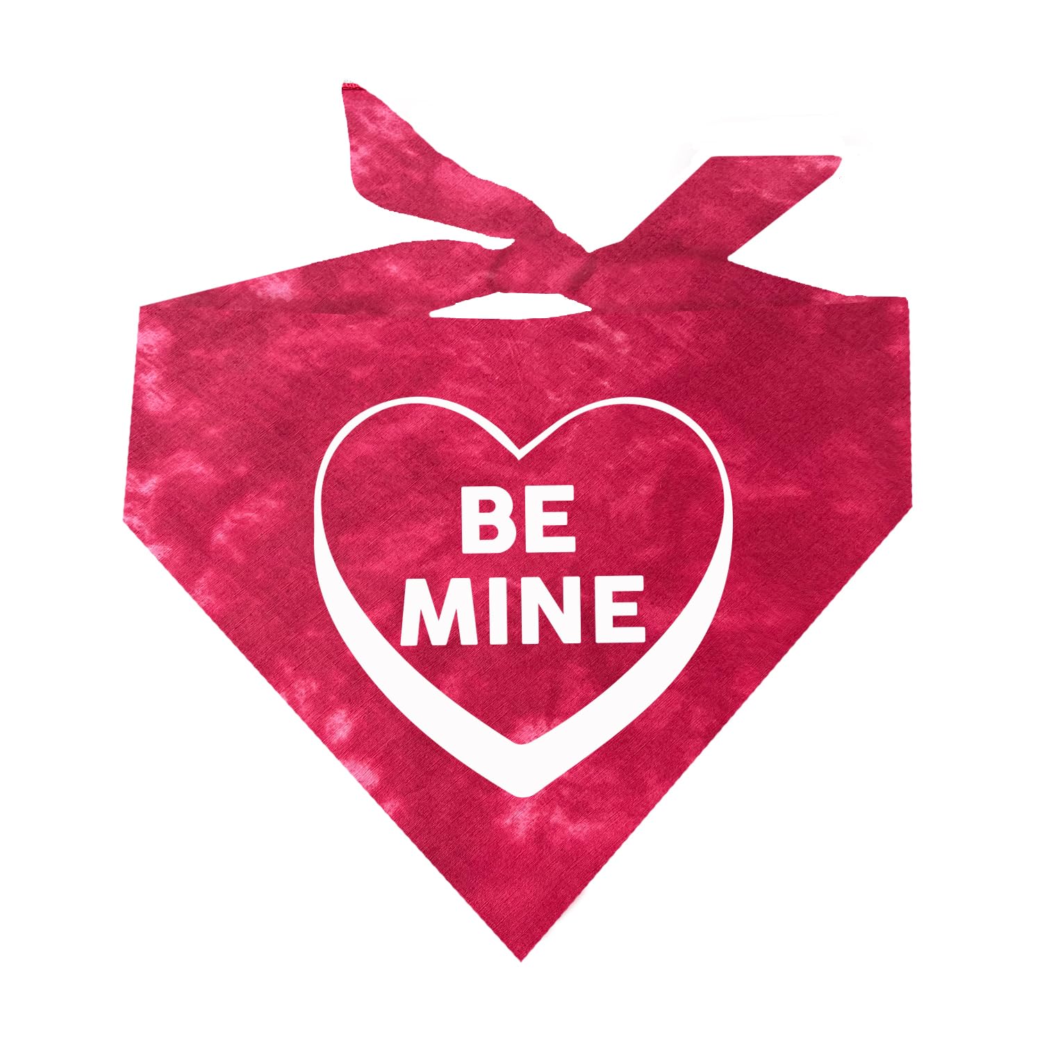 Be Mine Candy Heart Valentine'S Day Dog Bandana (Red Scrunch, Os 195)