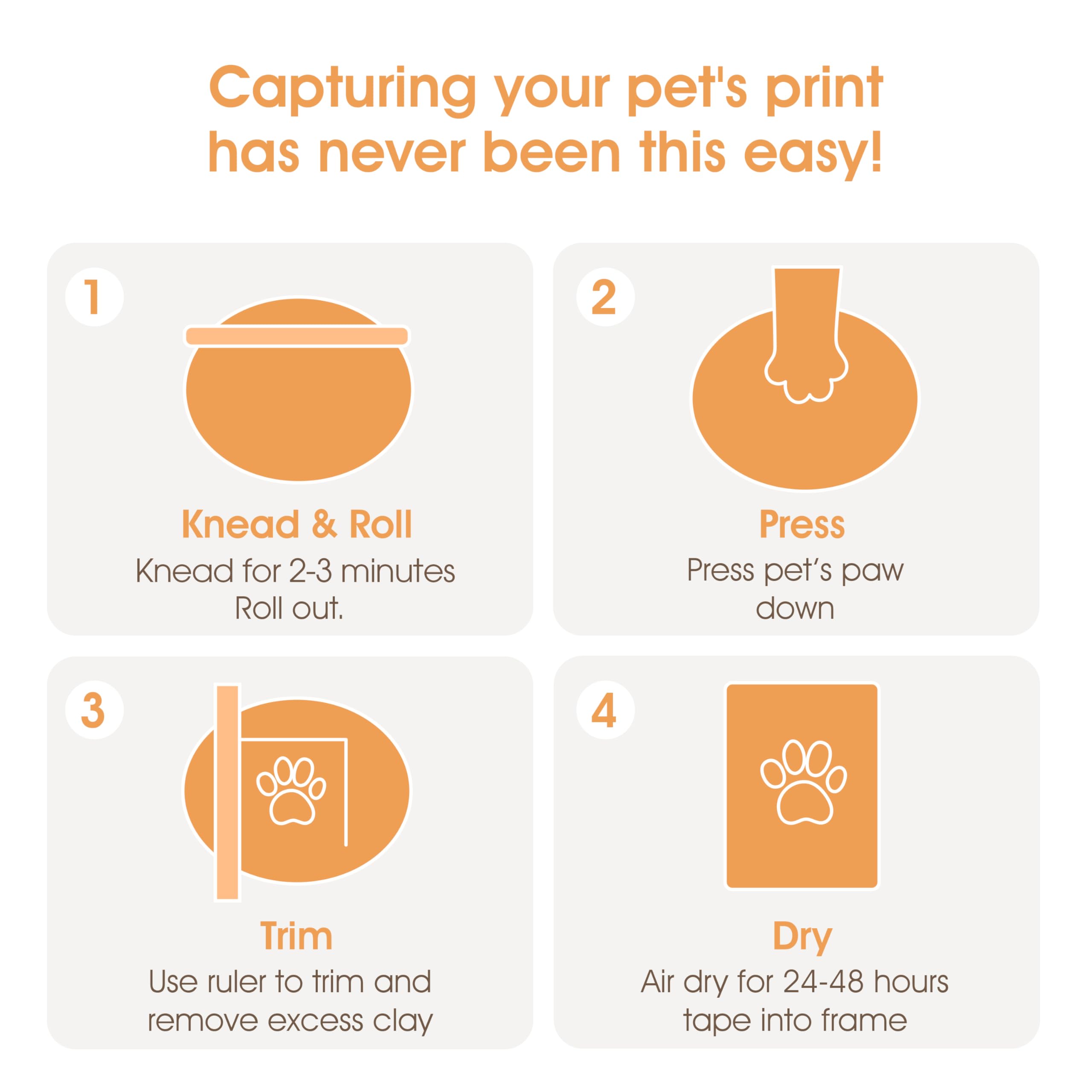 Pearhead Pet Memorial Box With Paw Print Impression Kit - Pet Owner Memory Keepsake, Urn For Dogs And Cats, Storage For Ashes, Collar, Toys And Mementos, Includes Clay For Pawprint, Black