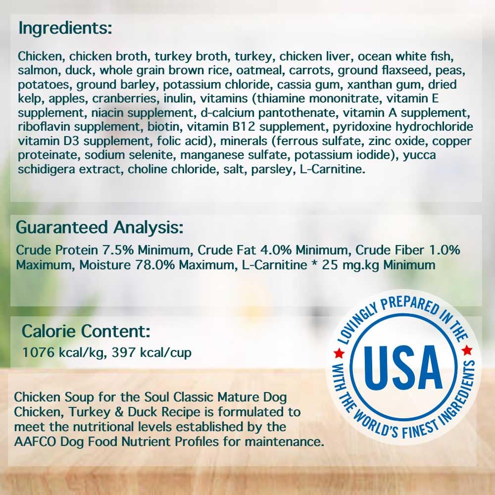 Chicken Soup for The Soul Pet Food - Classic Wet Dog FoodSoy Free, Corn Free, Wheat Free | Dry Dog Food Made with Real Ingredien