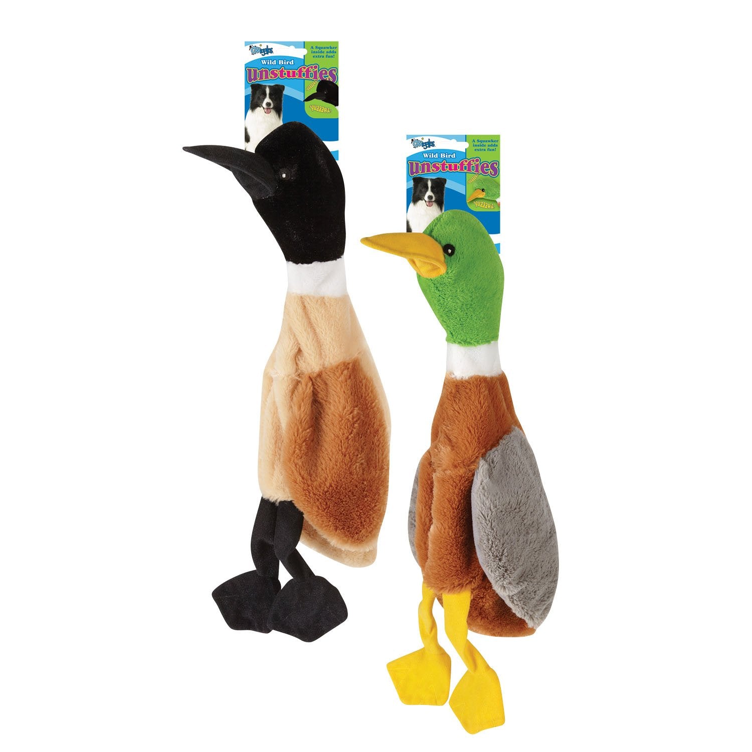 Grriggles Us2001 18 14 Wild Bird Unstuffies Canada Goose Dog Squeak Toy, Large