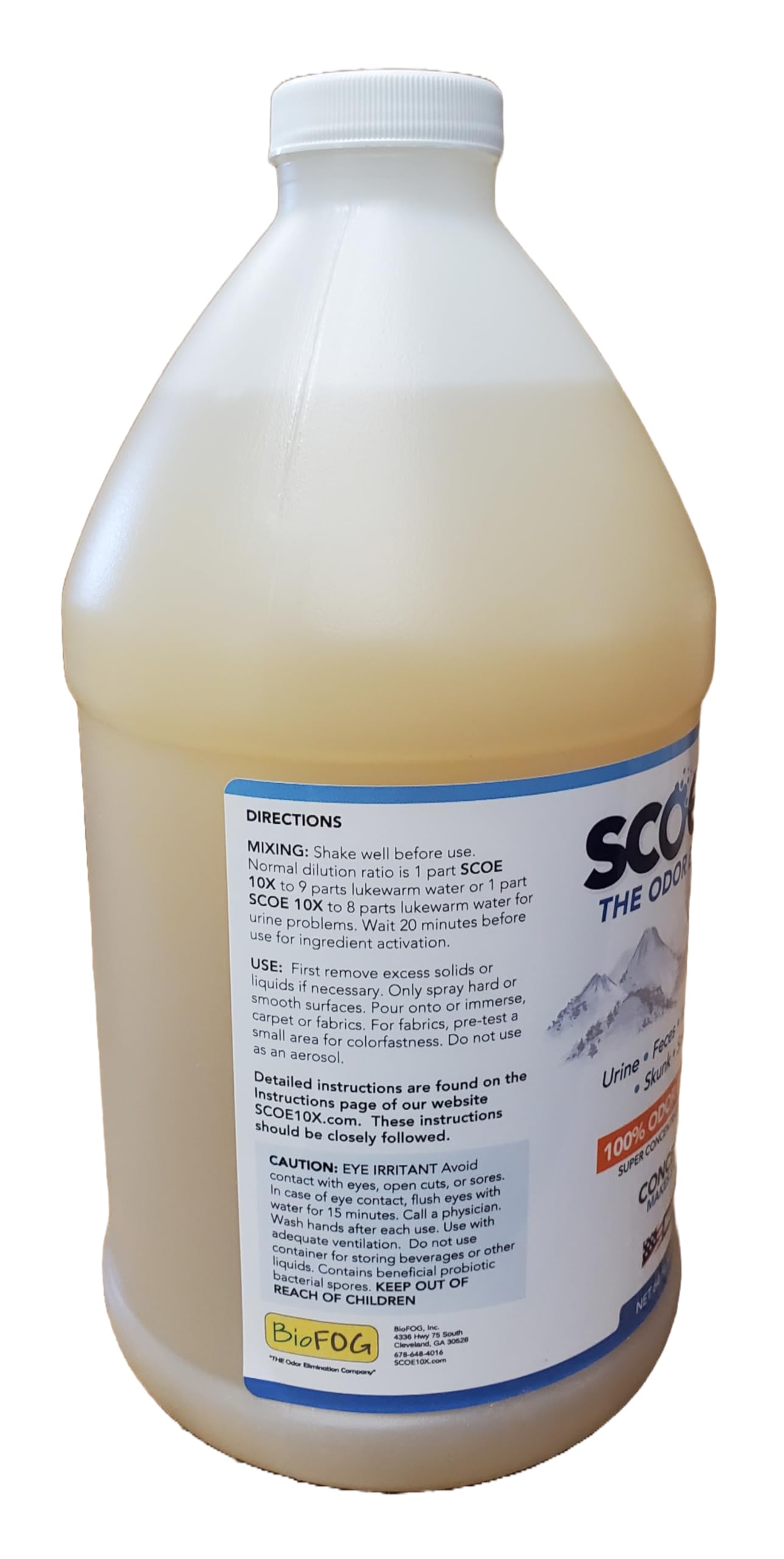 Scoe 10X Odor Eliminator Concentrate- Makes 5 Gallons- Urine Odor Eliminator