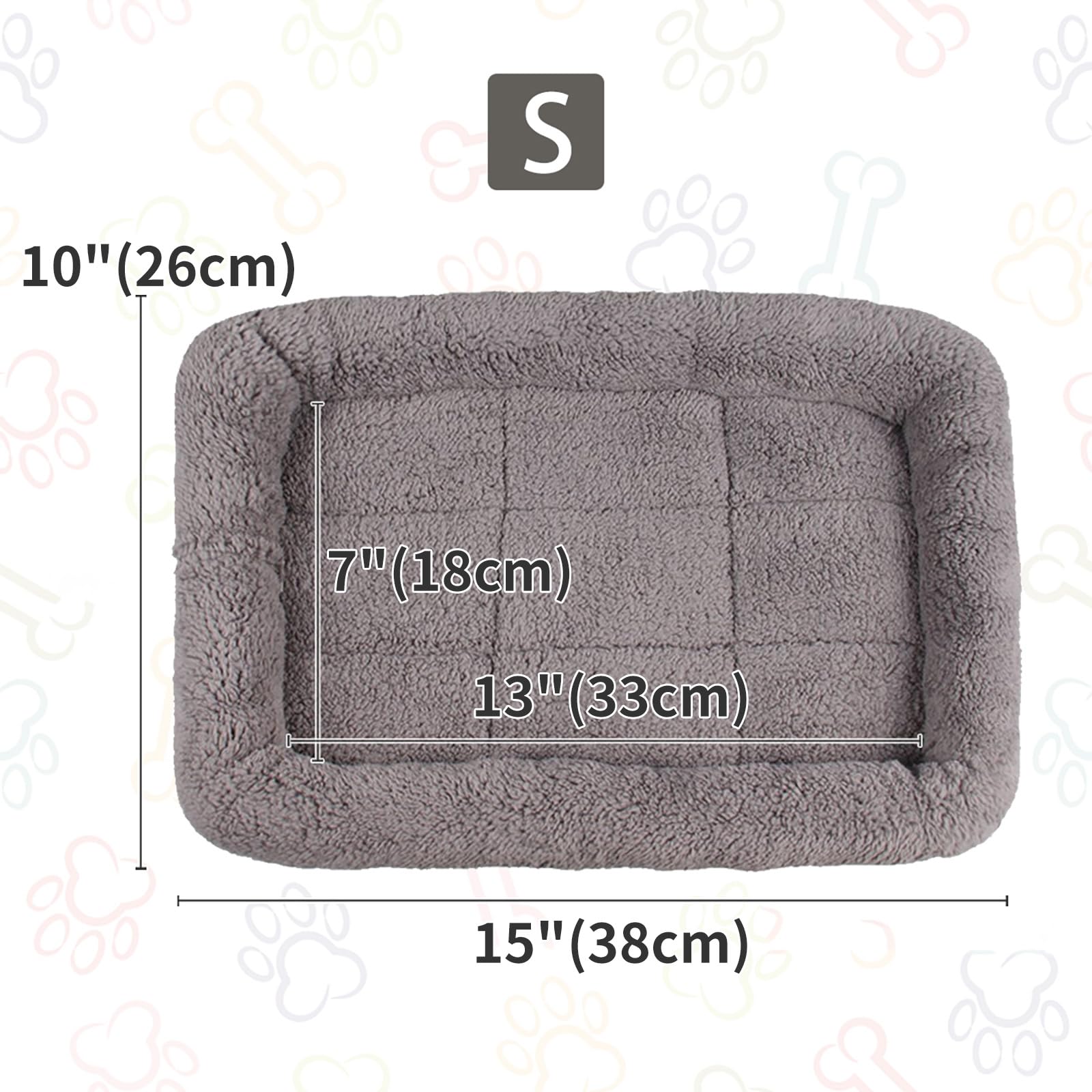 Lesypet Cat Beds For Indoor Cats, 15' X 10' Small Cat Bed Curl Sleep Plush Cushion With Pillow, Non-Slip Bottom Washable Mat For Small Pet Puppy Rabbit, Small