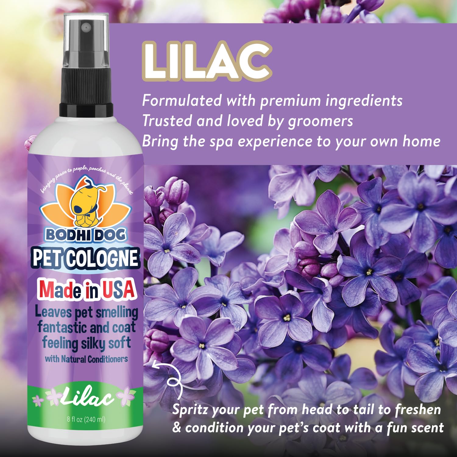 Bodhi Dog Premium Dog Cologne - Deodorizing Dog Perfume & Conditioner for Dogs & Cats - Natural Long Lasting Spray - Keeps Pets