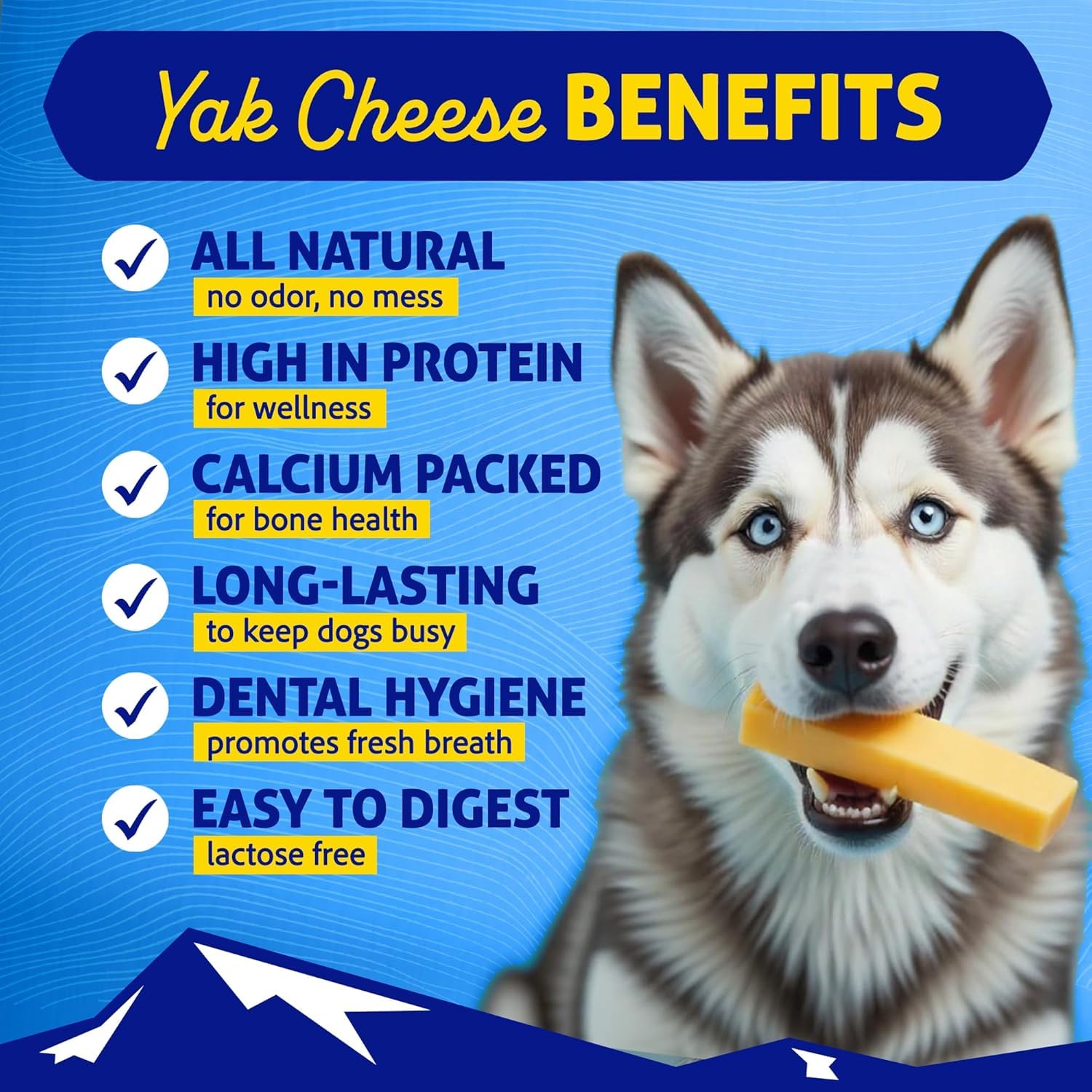 Himalayan Hard Cheese Chews | Long Lasting, Stain Free, Protein Rich, Low Odor | 100% Natural, Healthy & Safe | No Lactose, Glut