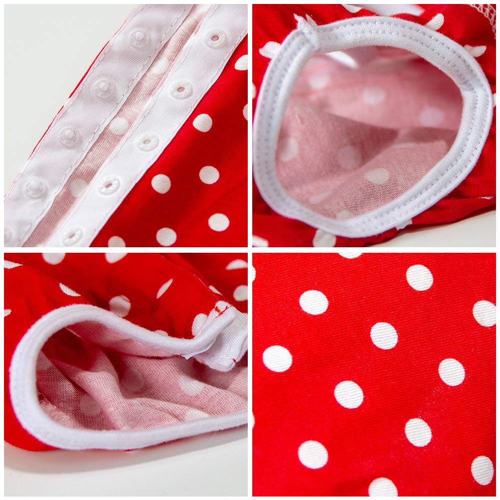 Dogs Recovery Suit Post Surgery Shirt For Puppy, Wound Protective Clothes For Little Animals(Red Spot-Xl)