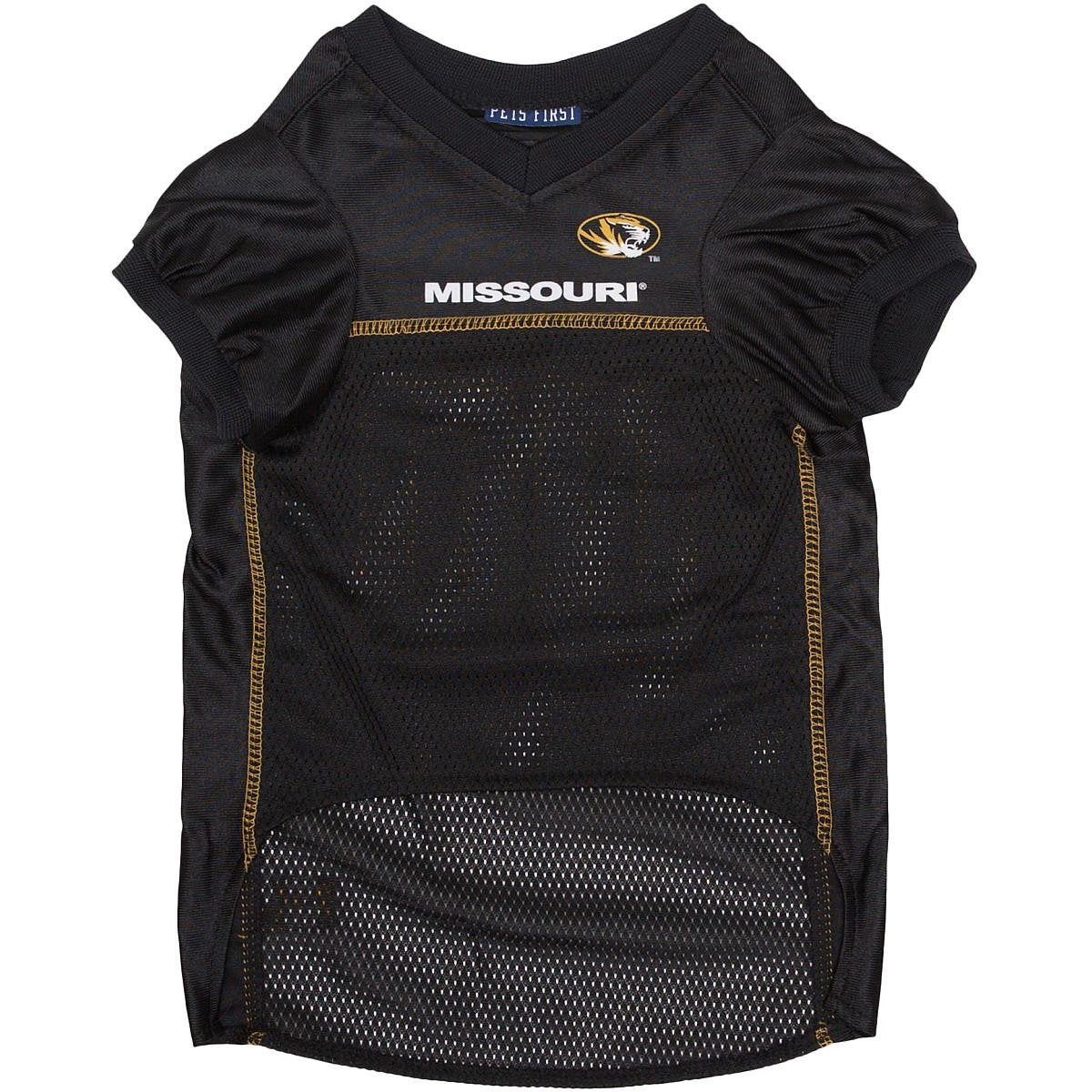 Pets First NCAA College Missouri Tigers Mesh Jersey for DOGS & CATS, Size Large, Licensed Dog Jersey with your Favorite Football