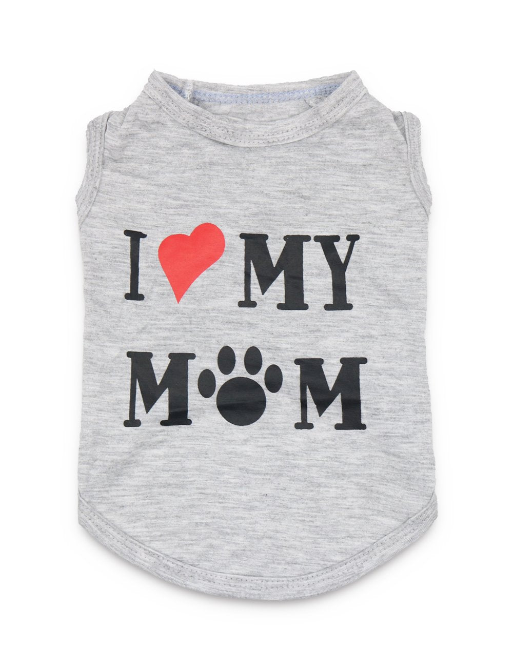 DroolingDog I Love My Mom Dog Shirts Mommy Clothes Boy Puppy T Shirt for Small Dogs Girl