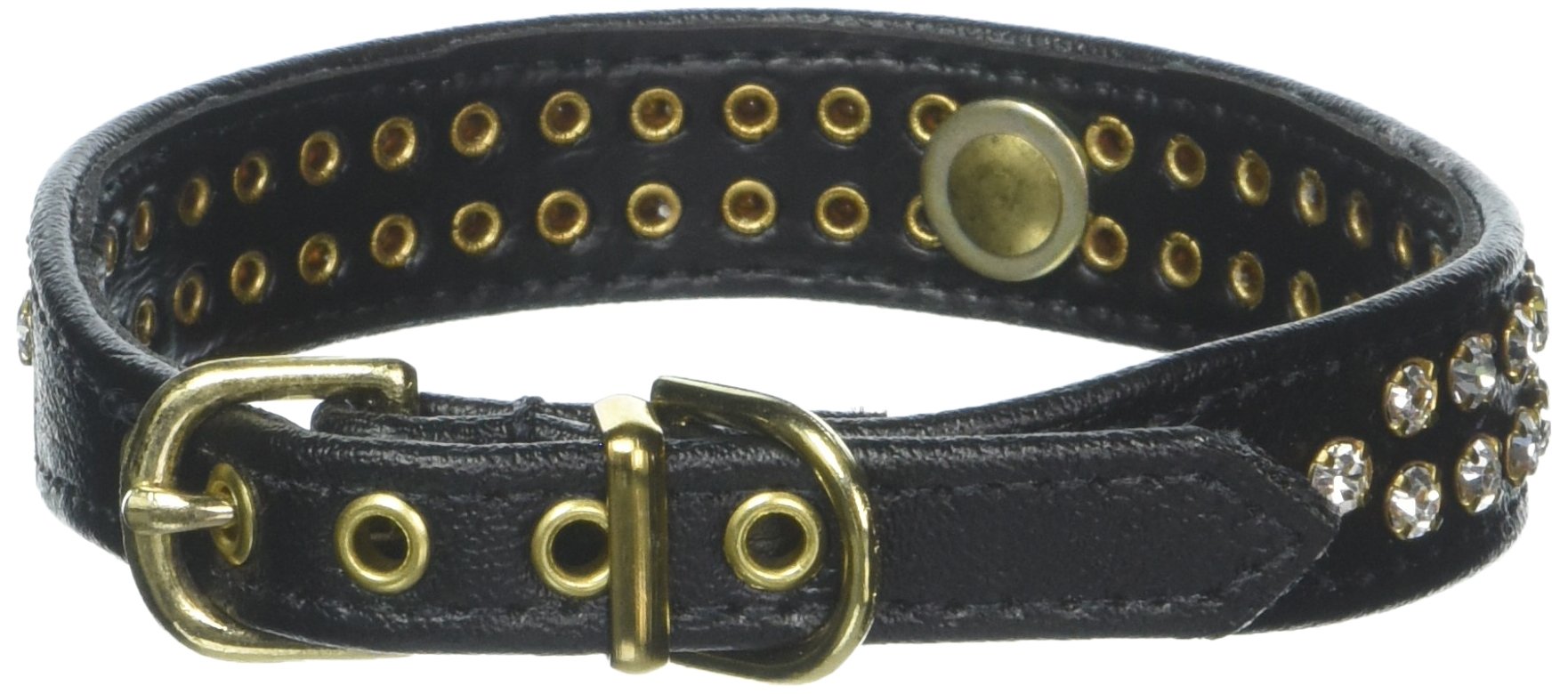 Dog, Puppy & Pet Collar, &quot;#72 Clear Crystal Jewelry Set&quot; Black 14