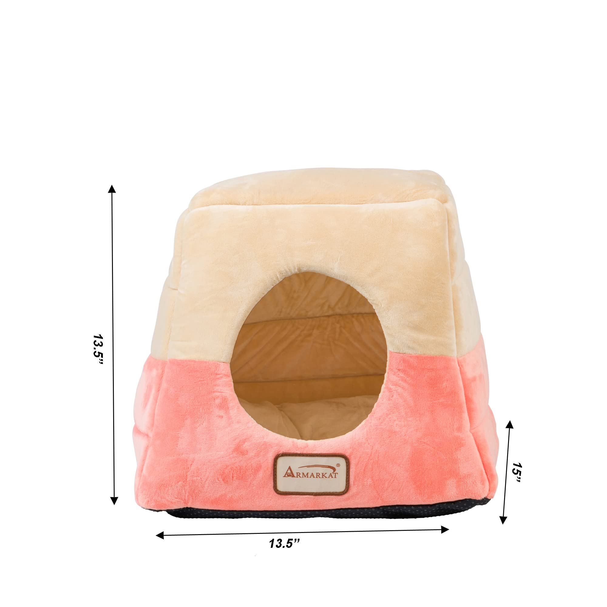 Armarkat Cat Bed, C07CCS/MH, Orange and Beige