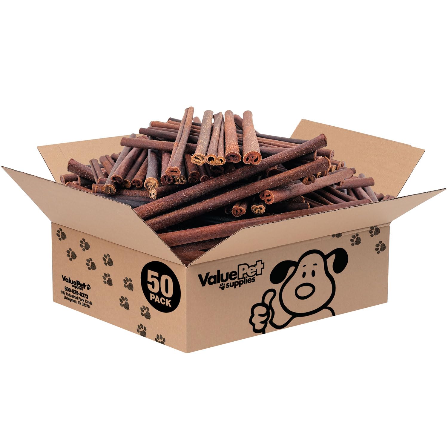 ValueBull Collagen Sticks for Dogs, 12 Inch Thick Chews, Natural Long-Lasting Dog Treats, 50 Count Bulk Pack - Supports Joints, 