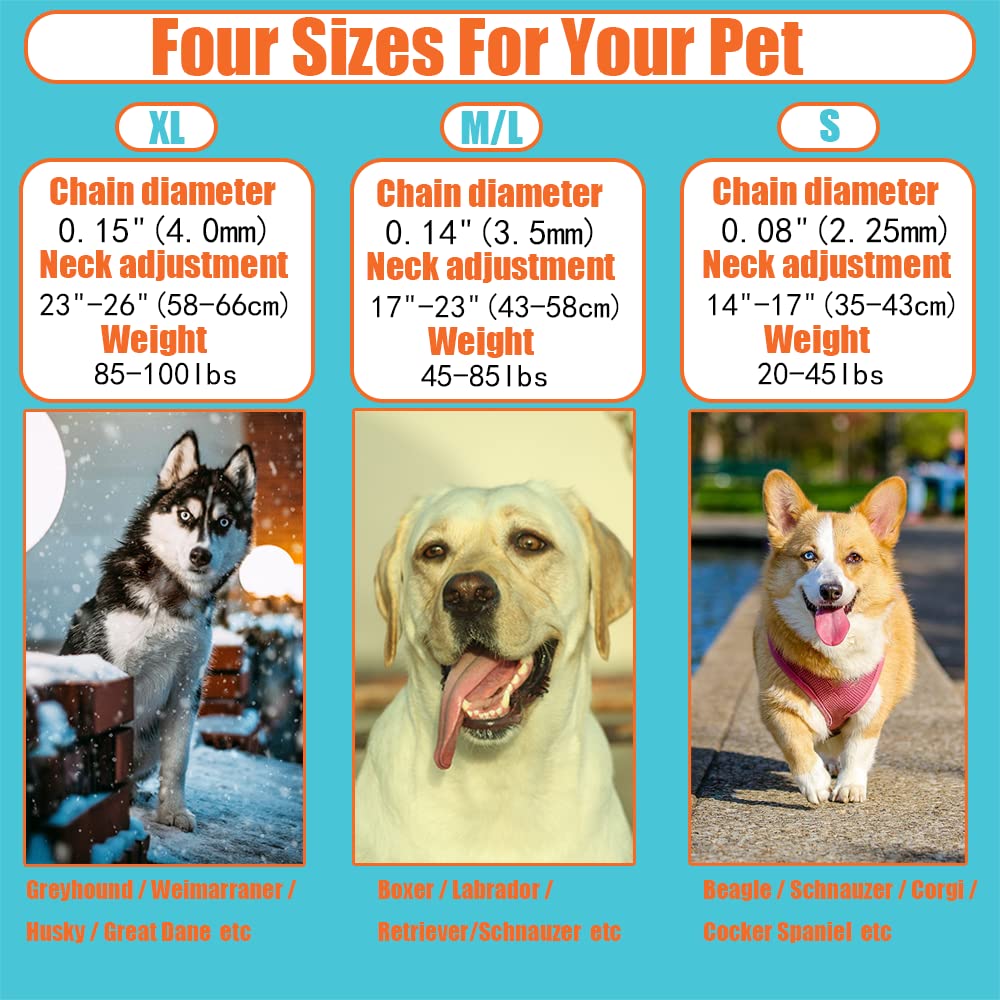 Prong Training Collar For Dogs, Adjustable Dog Pinch Collar With Quick Release Buckle, No Pull Collar For Small Medium Large Dog