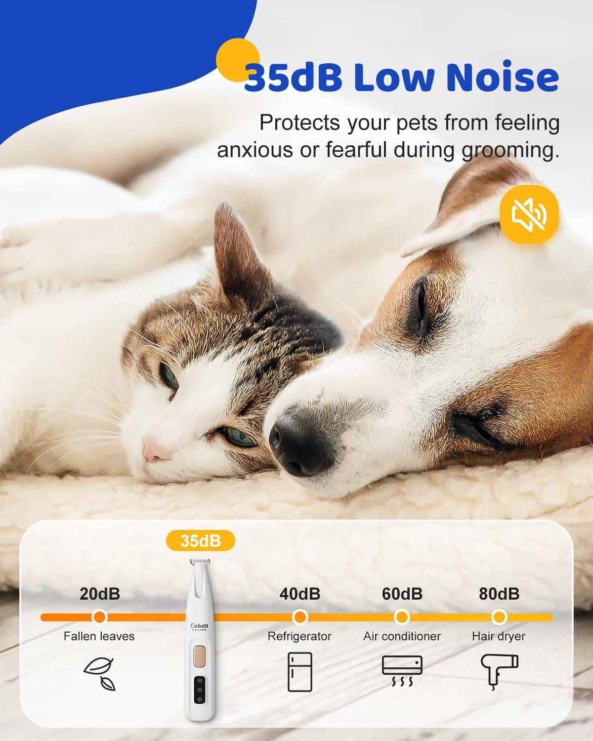 Cobalt Feline 2025 Upgraded Pet Paw Trimmer For Dogs And Cats Grooming Clippers, Electric Dog Paw Hair Trimmer Shavers For Paws,