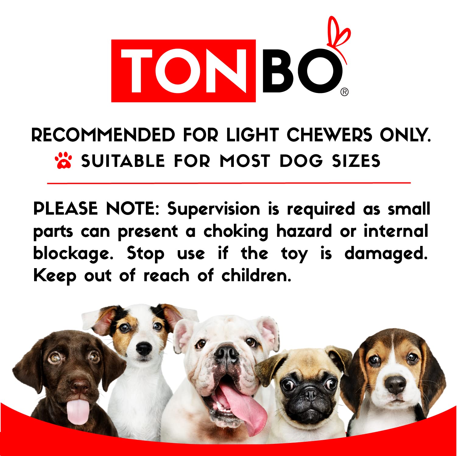 Tonbo Cute Fun Plush Dog Toys (Forest Friends Combo)
