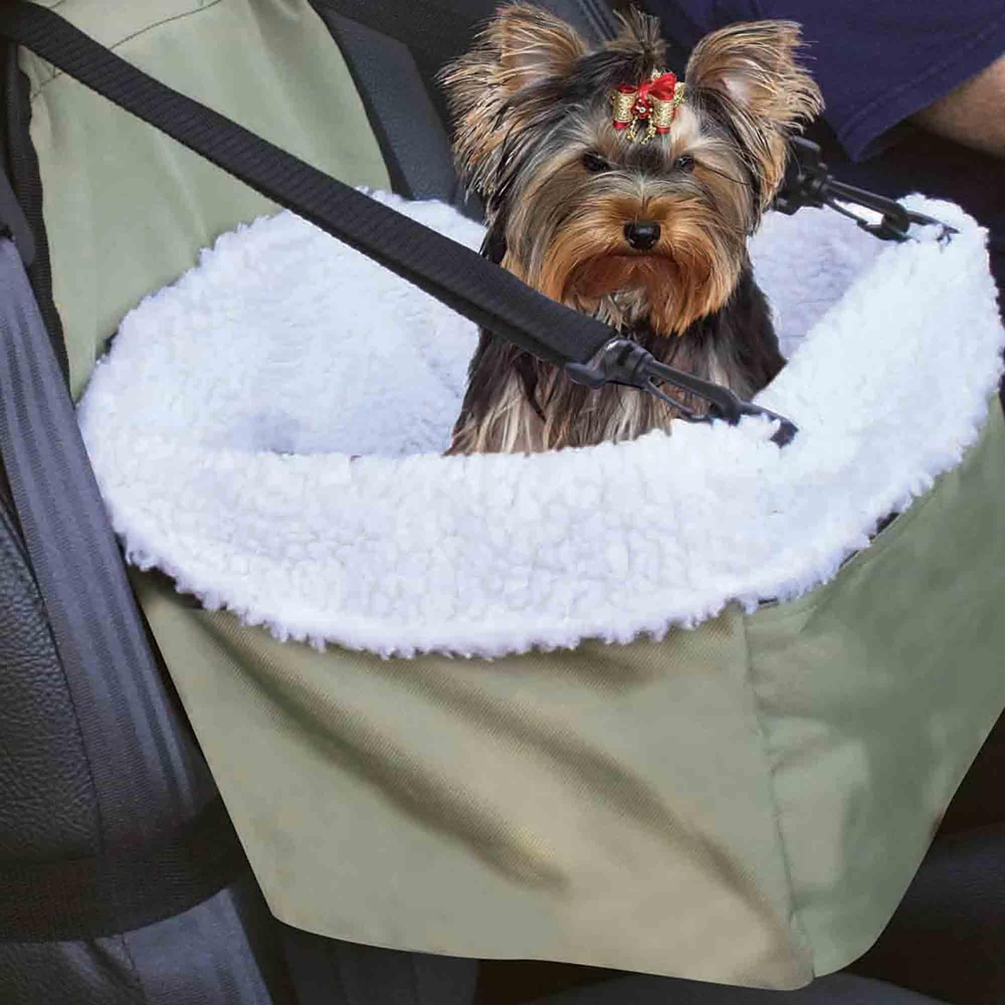 Etna Pet Booster Seat - Green Polyester - 1 Count - Model 4460