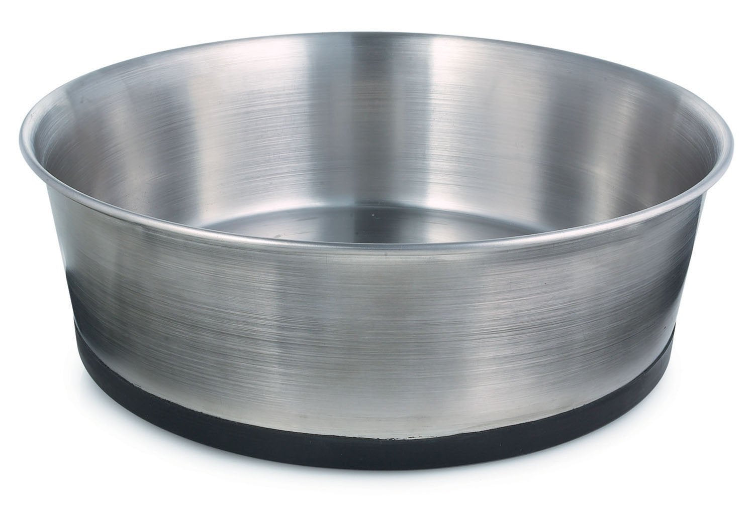 Proselect Stainless Steel Dog Bowl with Rubber Base, 9-1/4-Inch, 88-Ounce