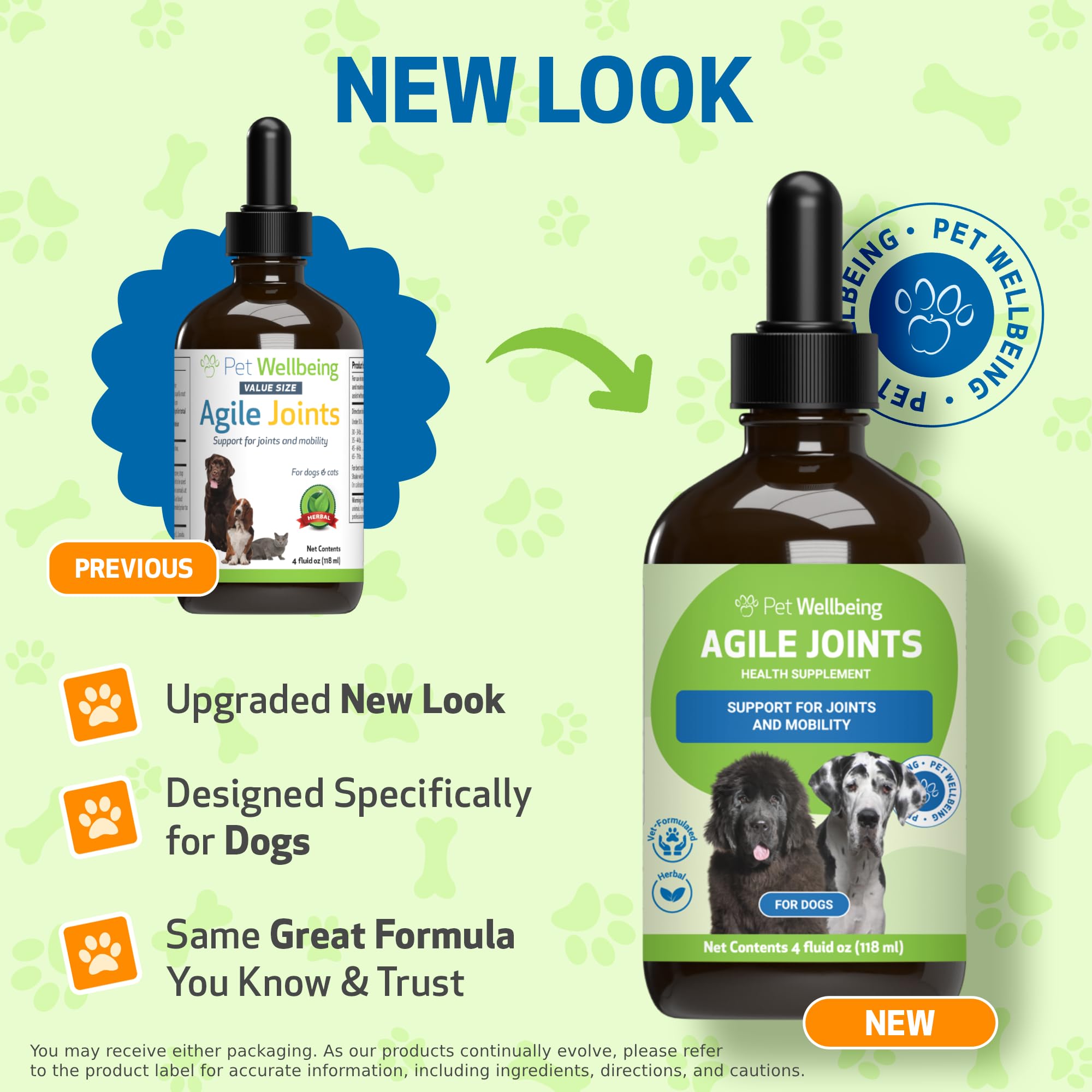 Pet Wellbeing Agile Joints for Dogs - Hip and Joint Health, Mobility, Devils Claw, Boswellia, Joint Ligament and Cartilage - Vet