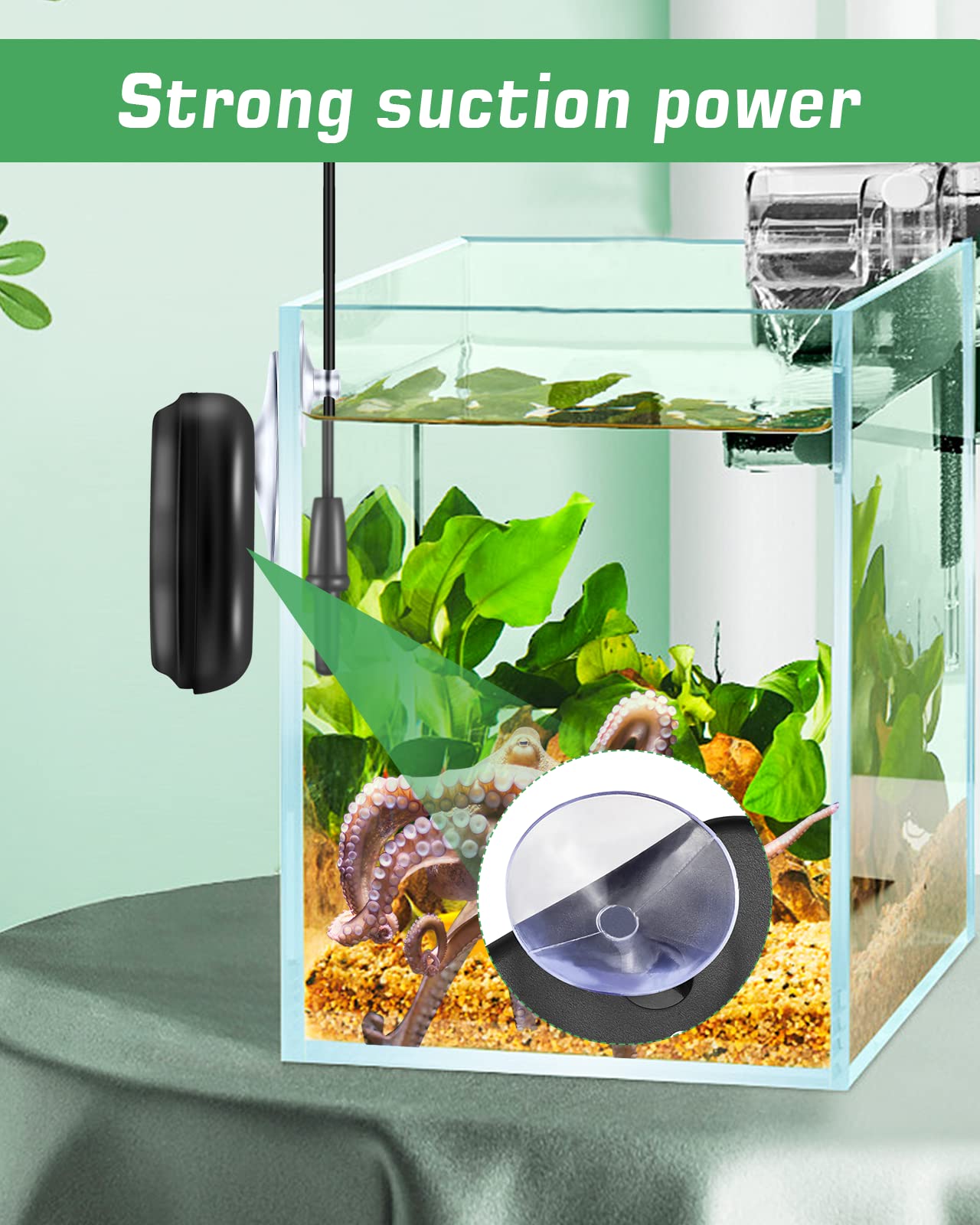 Zacro 2 Pack Digital Aquarium Thermometer, Fish Tank Thermometer, Water Thermometer With Large Lcd Display,Reptile Thermometer F