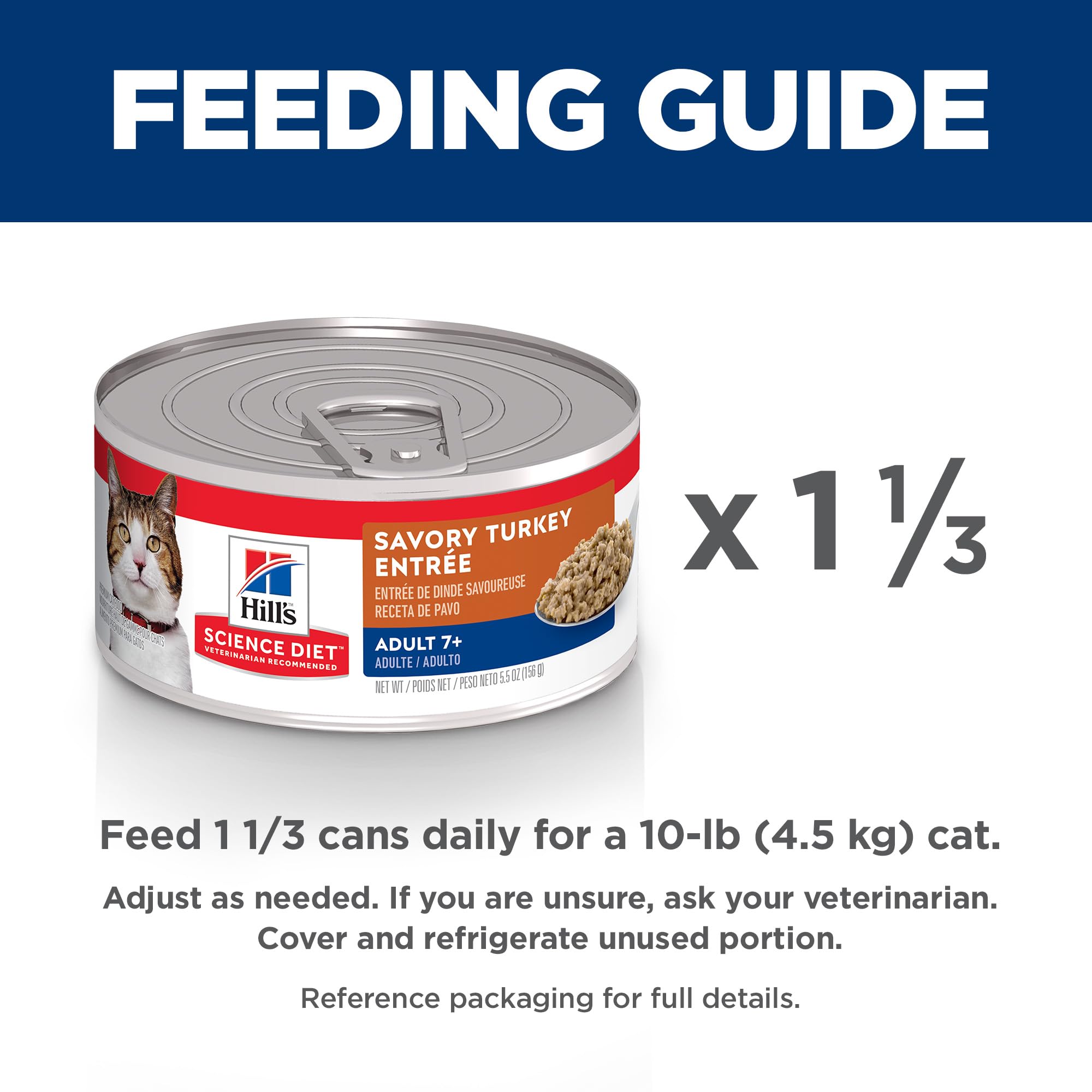 Hills Science Diet Adult 7+ Savory Turkey Entree Minced Cat Food, 5.5-Ounce Can, 24-Pack