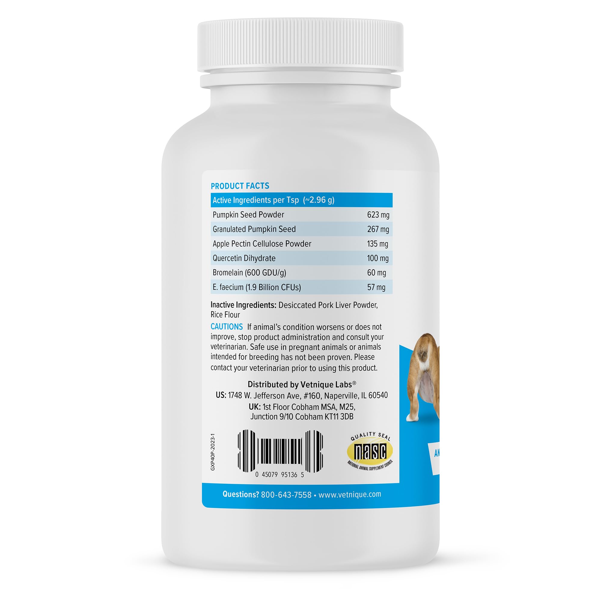 Glandex Dog Fiber Supplement Powder for Anal Glands with Pumpkin, Digestive Enzymes & Dog Probiotics for Digestive Health - Vet