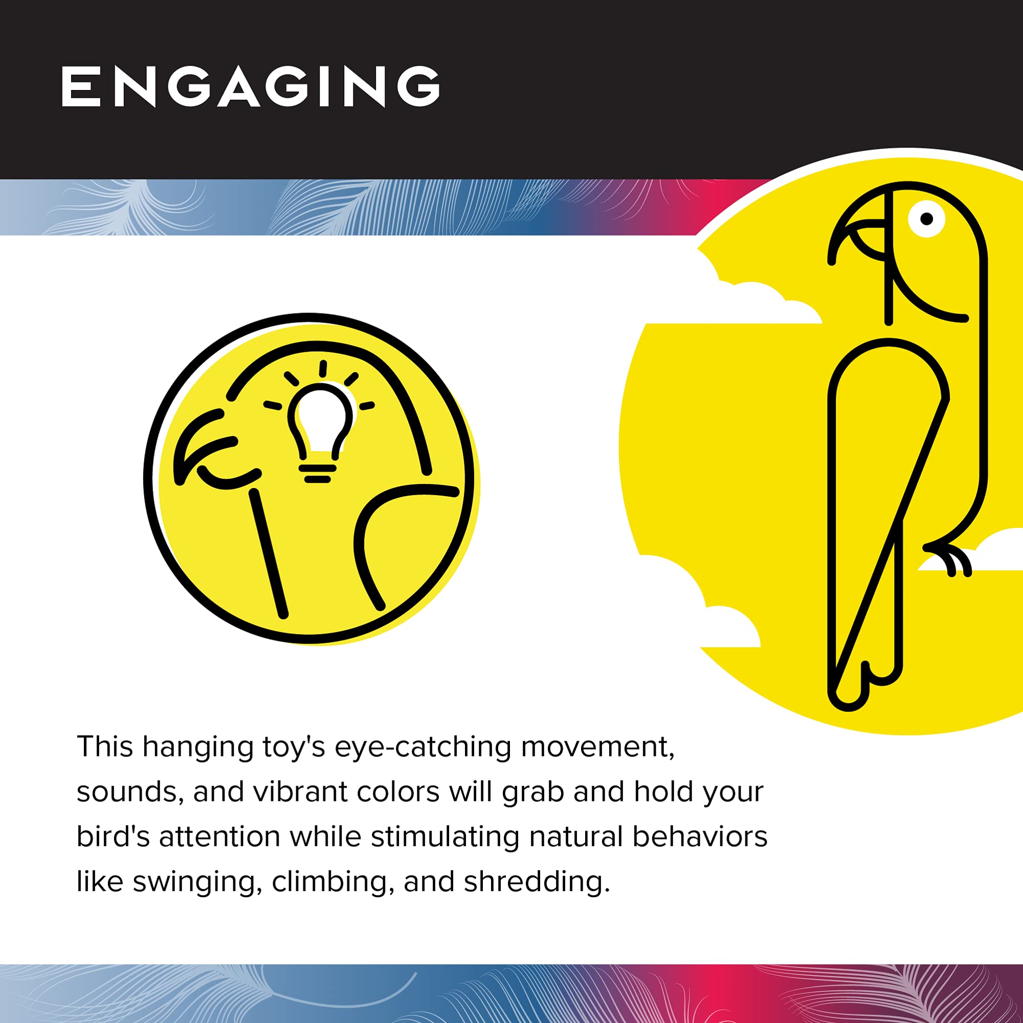 Featherland Paradise | Multi-Colored Zig Zag Chew | Bird Toys For Large Birds