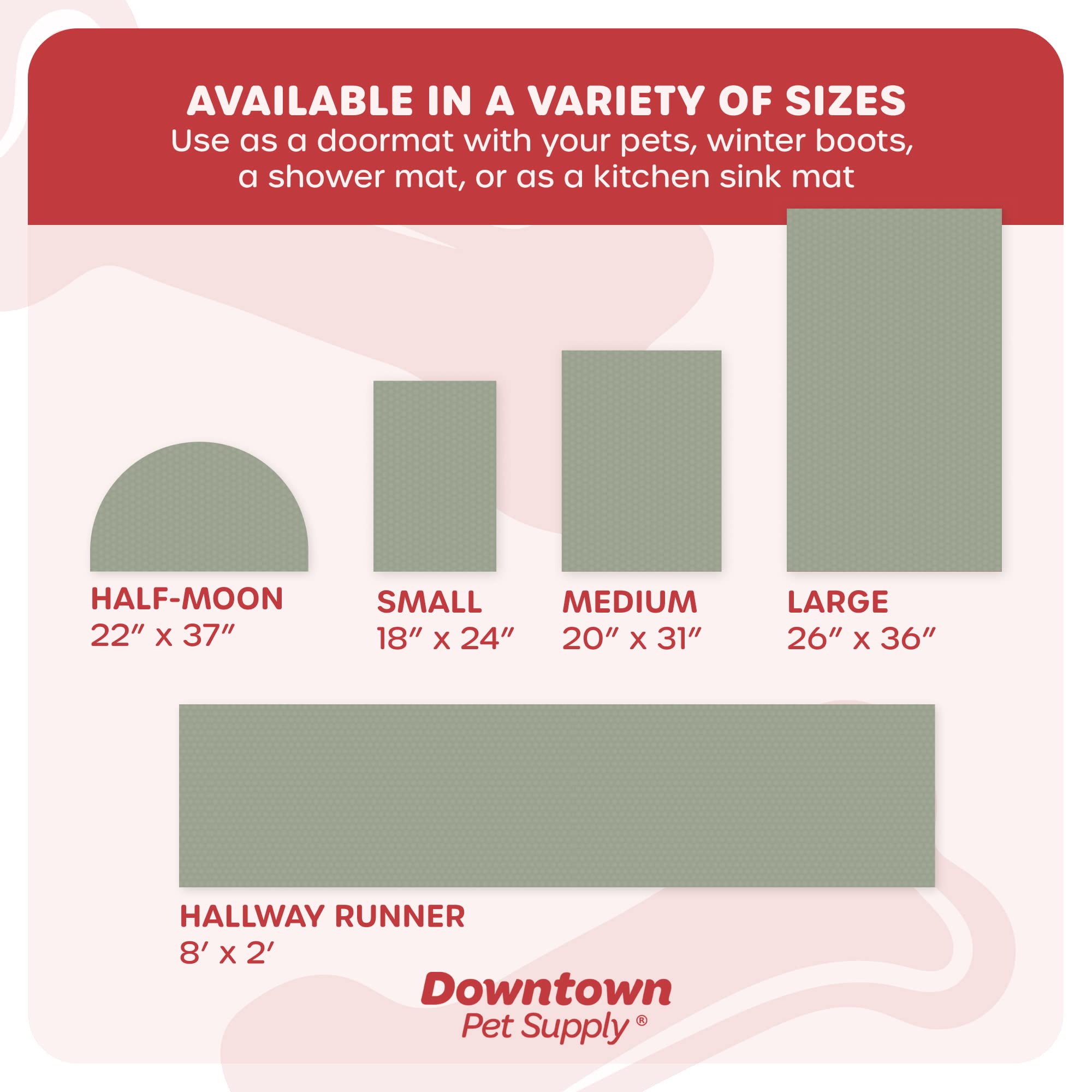 My Doggy Place - Microfiber Door Mat - Soft And Plush Pet Mat For Every Room Of The House - Dirt And Water Absorbent Mat - Washer & Dryer Safe Non-Slip Mat - Sage Green - L - 36 X 26 In