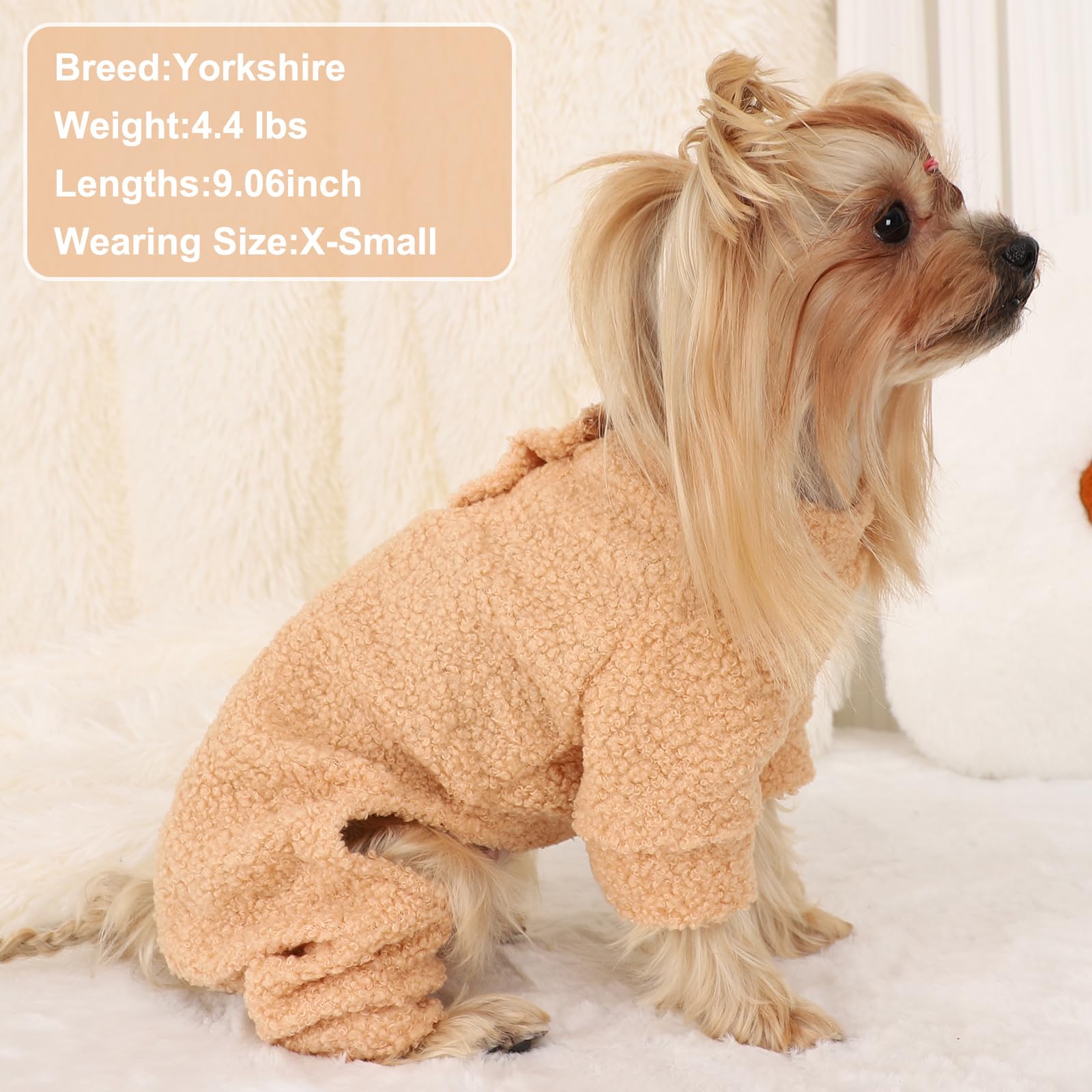 Dog Pajamas Small Sized Dogs Boy Girl Small Dog Sweater Fleece Puppy Clothes Jammies Doggie Pjs Chihuahua Fall Winter Warm Onesi