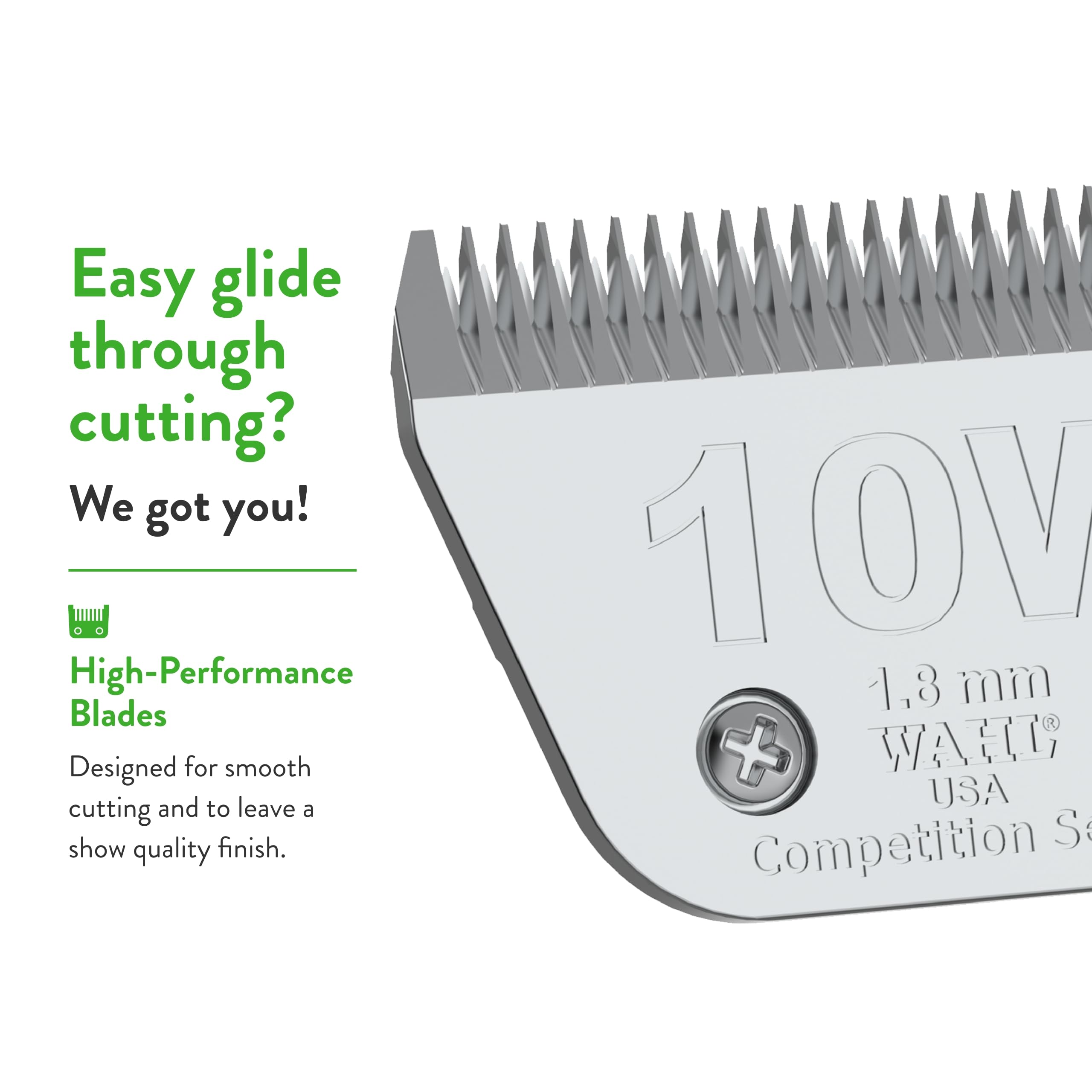 Wahl Professional Animal Competition Series Detachable Blade - 1/16-Inch Cut Length, 10W Extra Wide (2377-100)