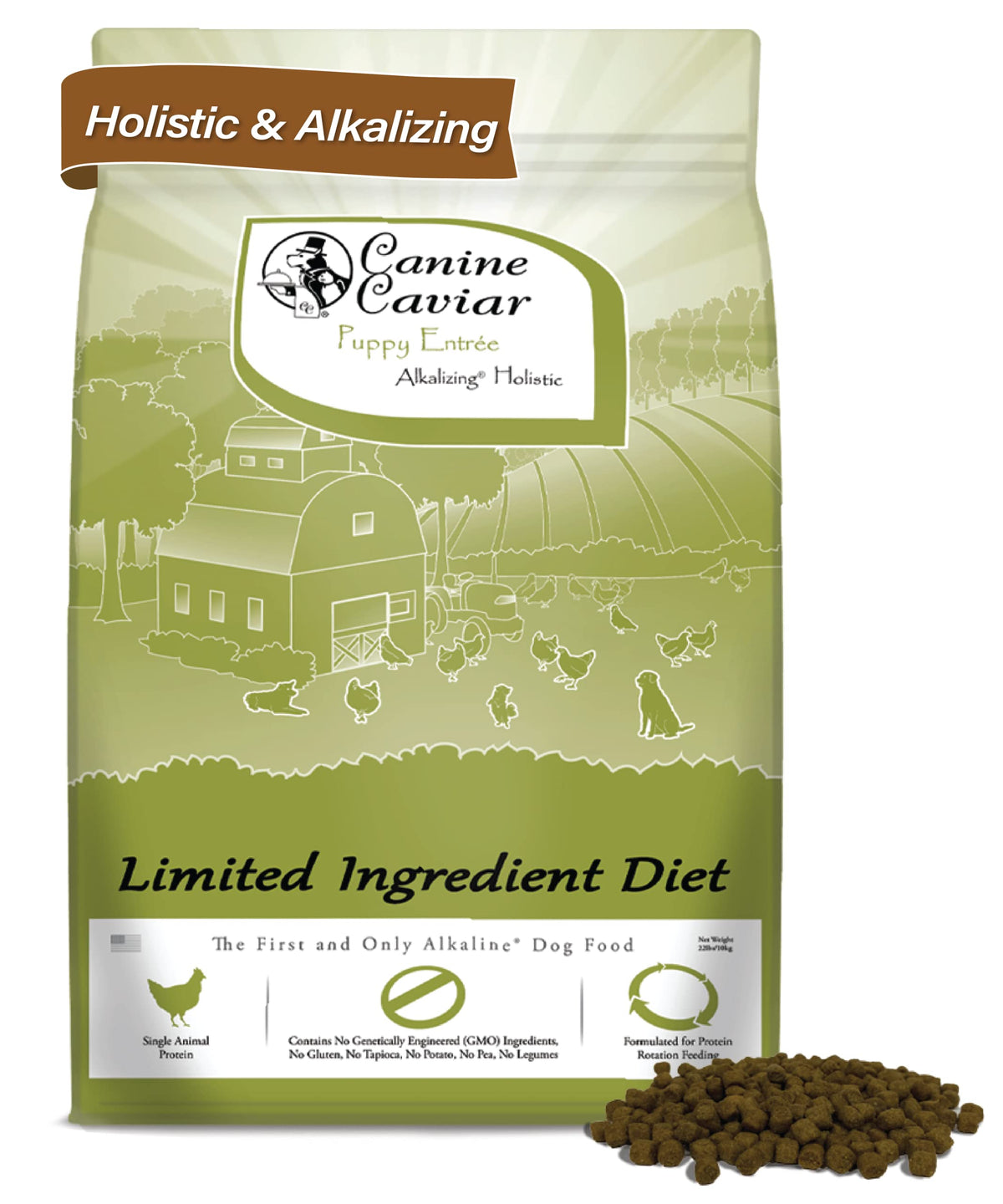 Canine Caviar Grain Free Puppy Food - Limited Ingredient Alkaline Holistic Dog Food - Gluten Free, Ultra-Premium Dog Food - Heal