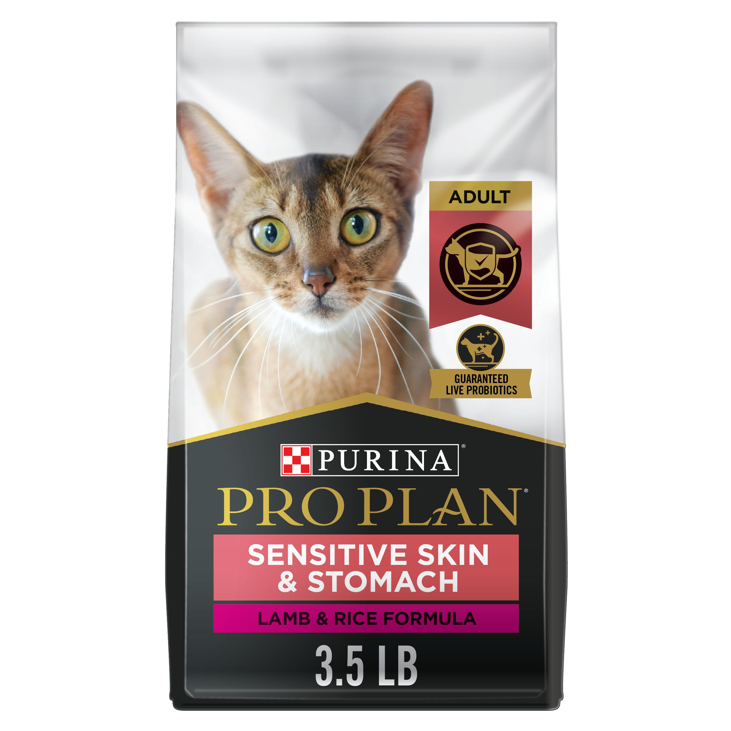 Purina Pro Plan Sensitive Skin and Stomach Dry Cat Food Lamb and Rice Formula - 3.5 lb.