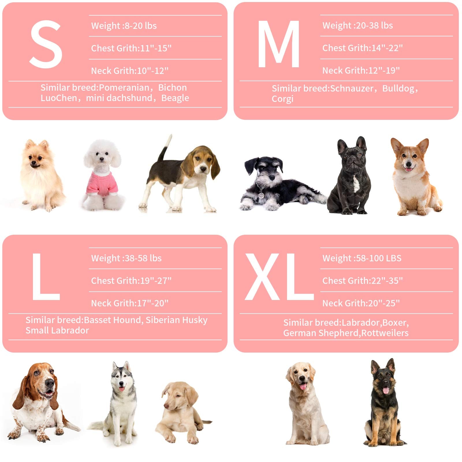 Mchy Dog Anxiety Vest, Anxiety Relief For Dogs, Dog Calming Coat (Pink L)