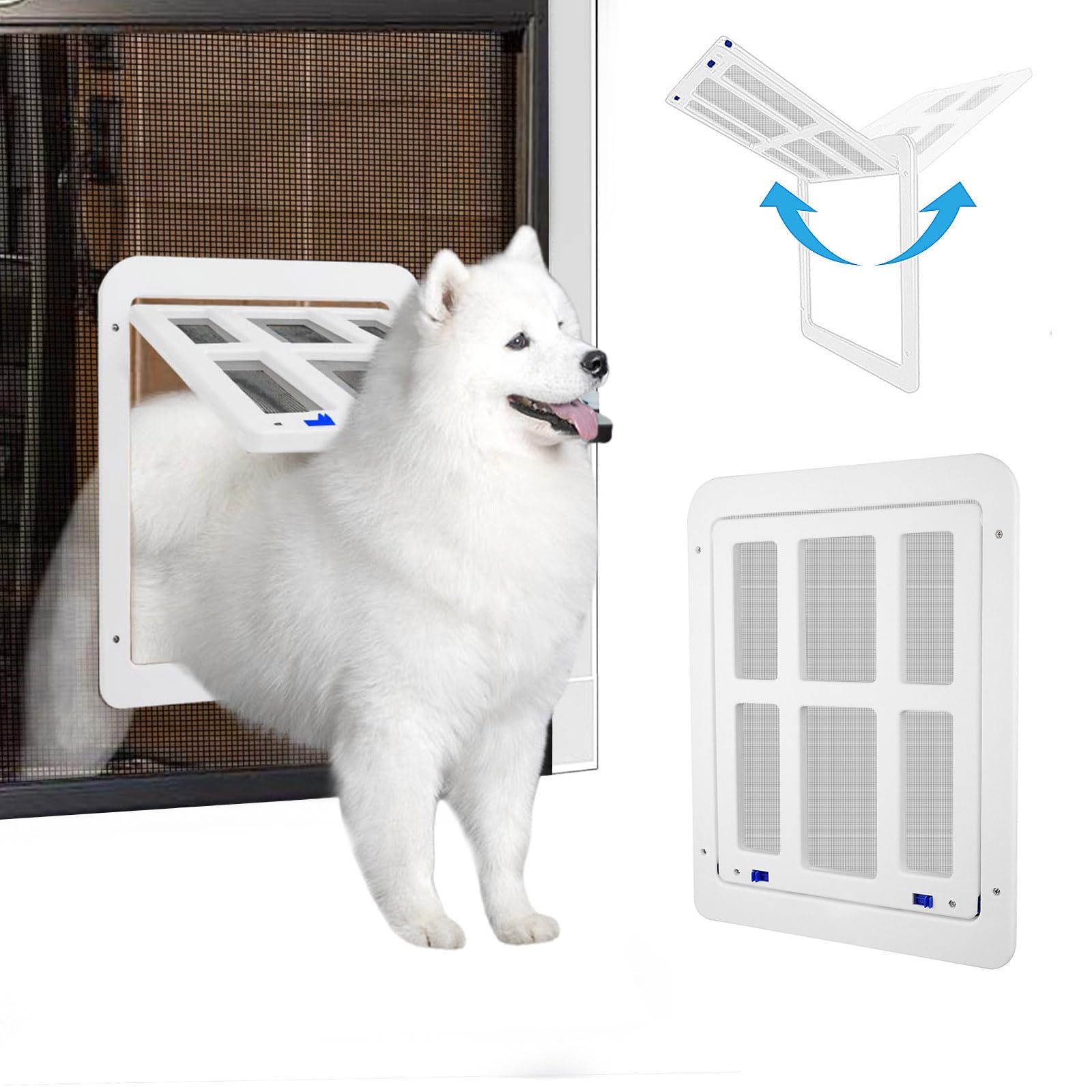 Namsan Dog Screen Door, Flap Opening 11.2 X 14.4 Inches, Dog Door For Screen Door, Large Pet Door For Sliding Door Magnetic Self