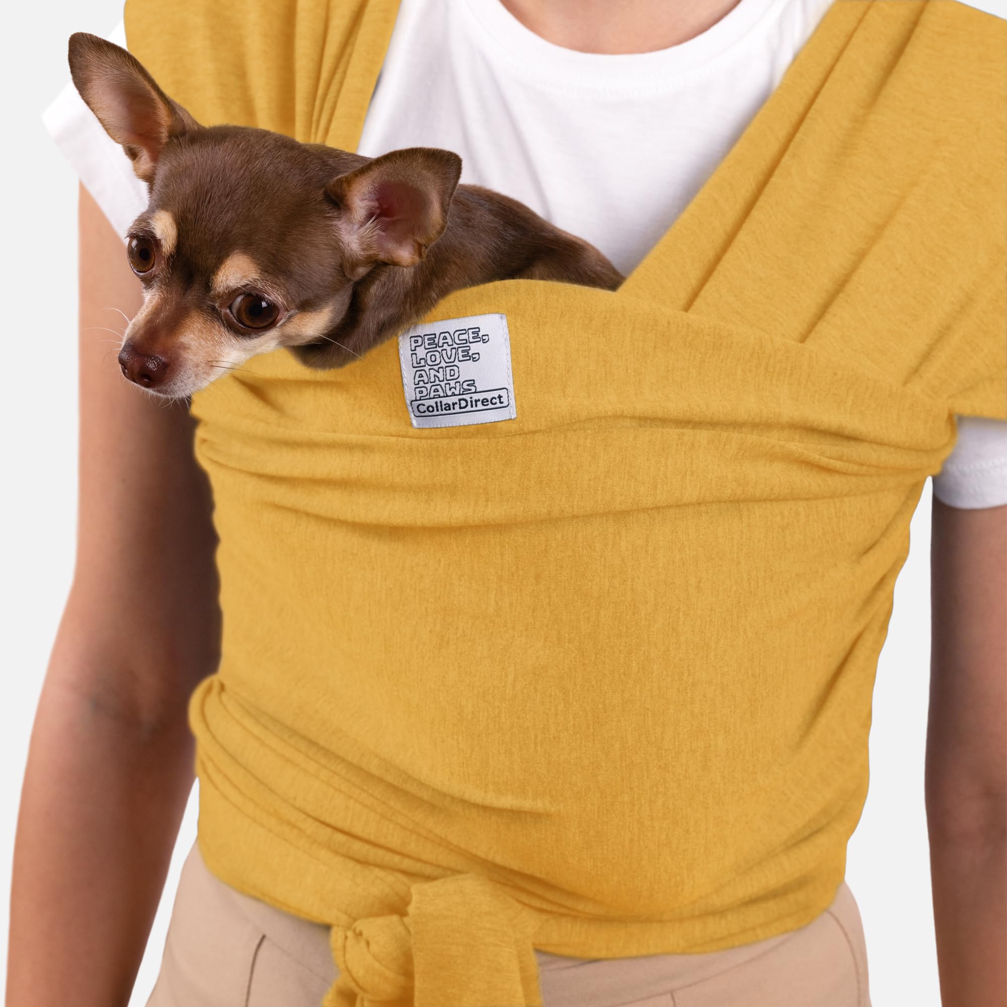 Dog Sling Carrier For Small Dogs - Anti-Anxiety Cat Sling, Puppy Pouch - Pet Sling In Gray Black Blue Green Pink Yellow (Yellow,