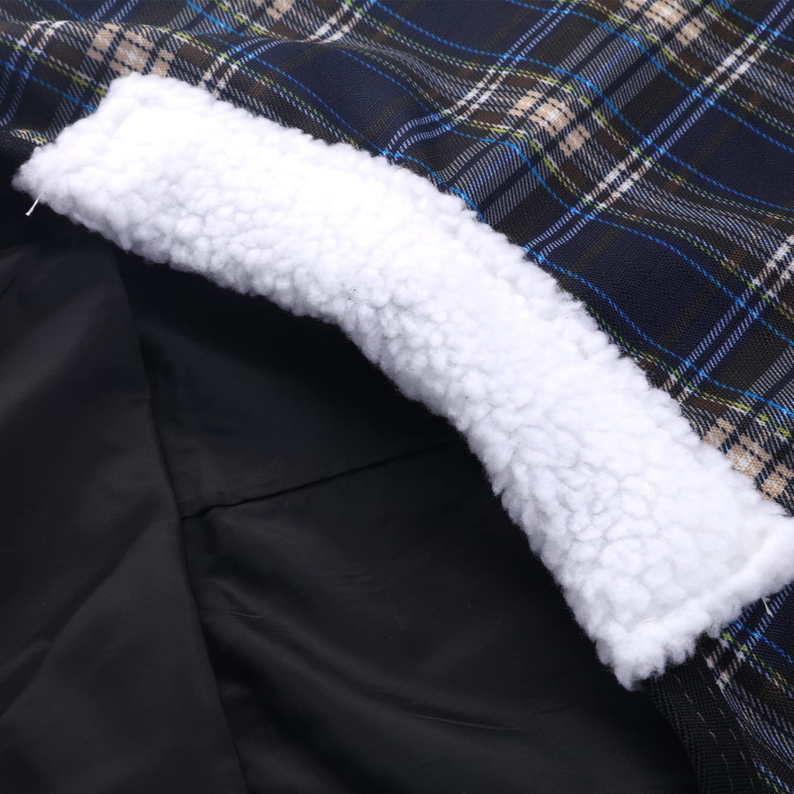 600 Denier Ripstop Poly Waterproof Miniature Horse Sheet, 0G Fill Light Weight Mini Horse Turnout Rain Sheet Blueplaid 39