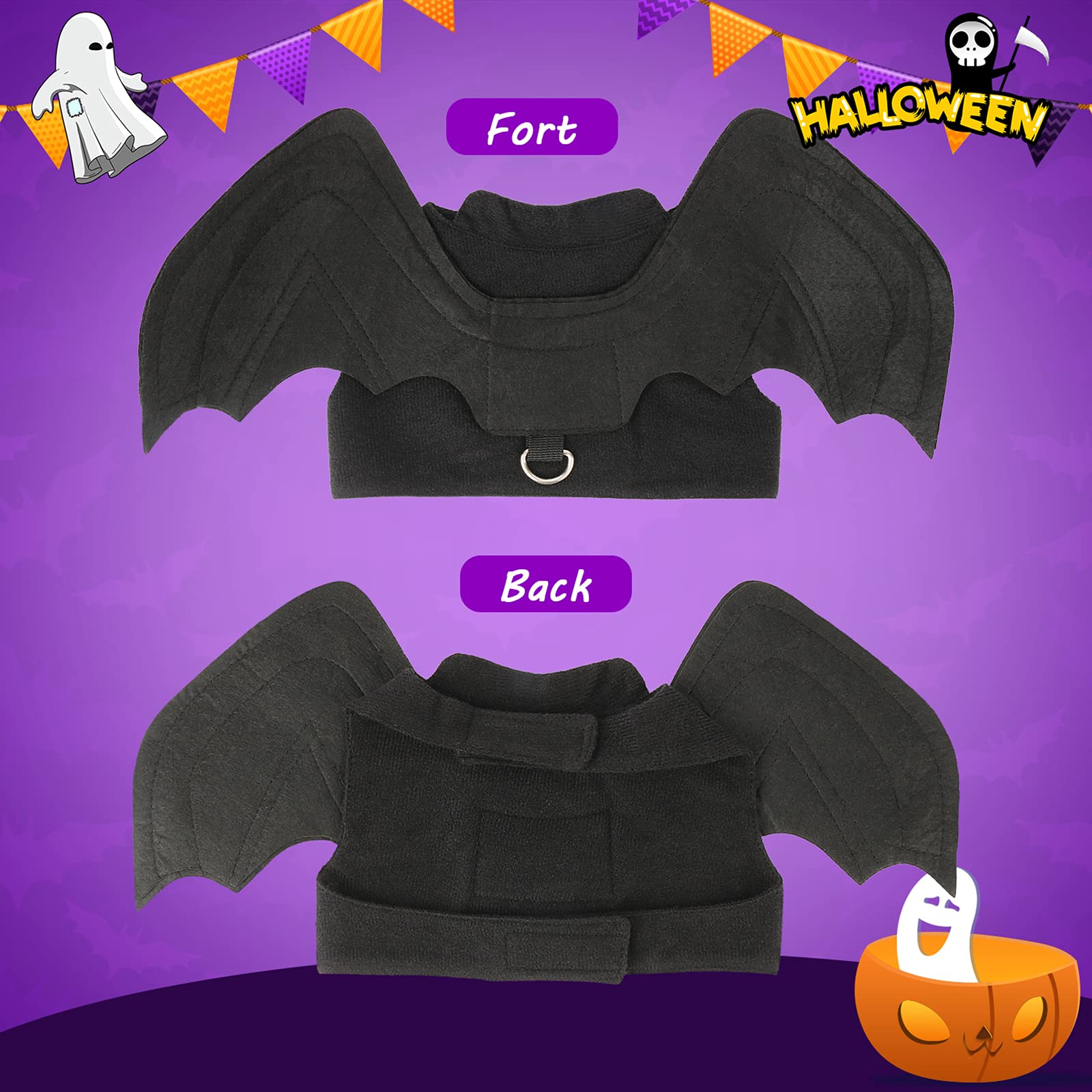 Rypet Dog Halloween Costume - Halloween Bat Wings Pet Costumes For Dogs Cats Halloween Party Large