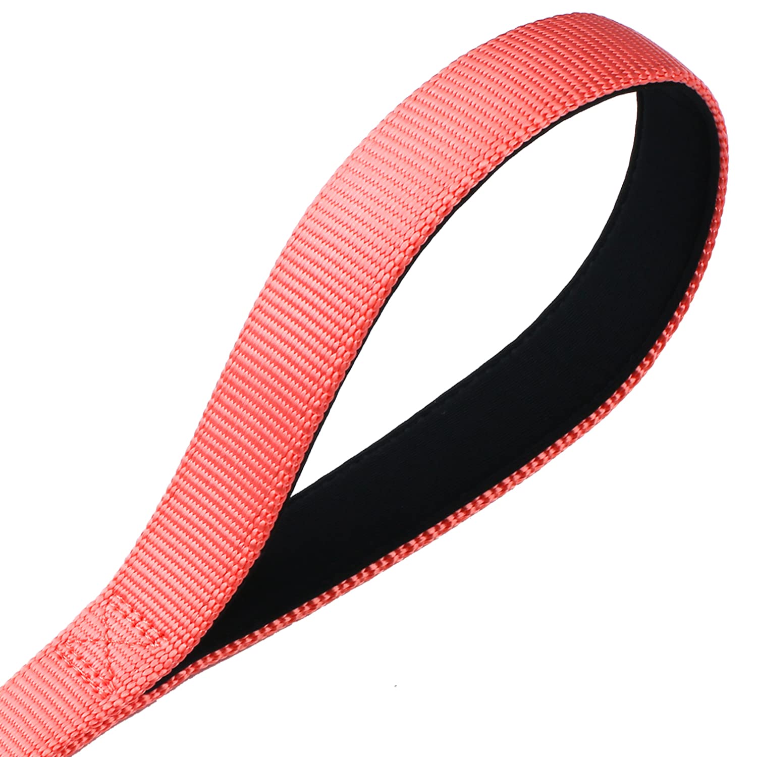 Cyclpet Short Dog Leash With Traffic Nylon And Comfort Padded Handle 18 Inch Lead. (18 Inches, Living Coral)