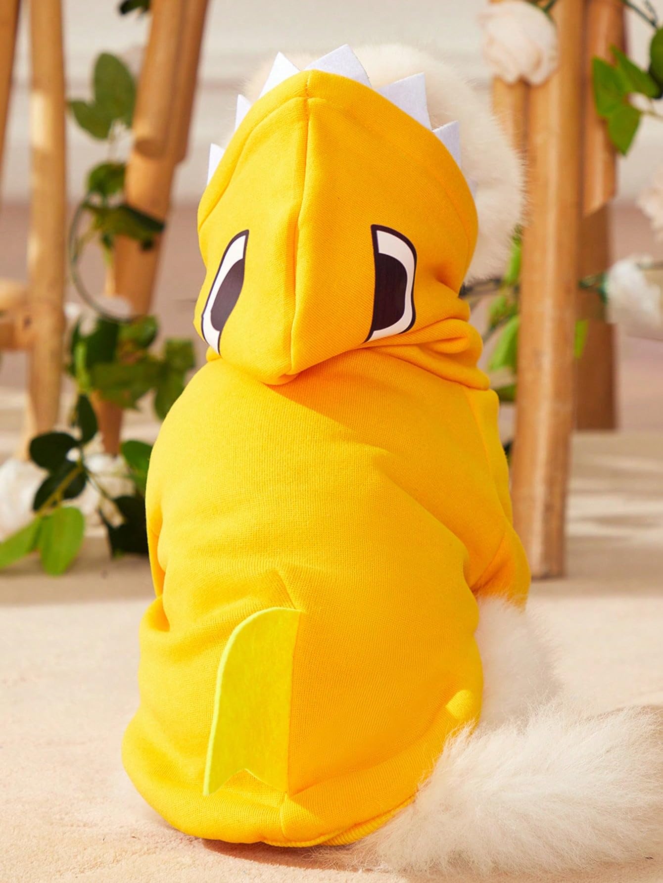 Qwinee Shark Dog Hoodie Dog Warm Jacket Coat Puppy Sweatshirt Christmas Halloween Dog Costume Winter Dog Clothes Pet Apparel For Small Medium Dogs Cats Kitten Yellow Xl