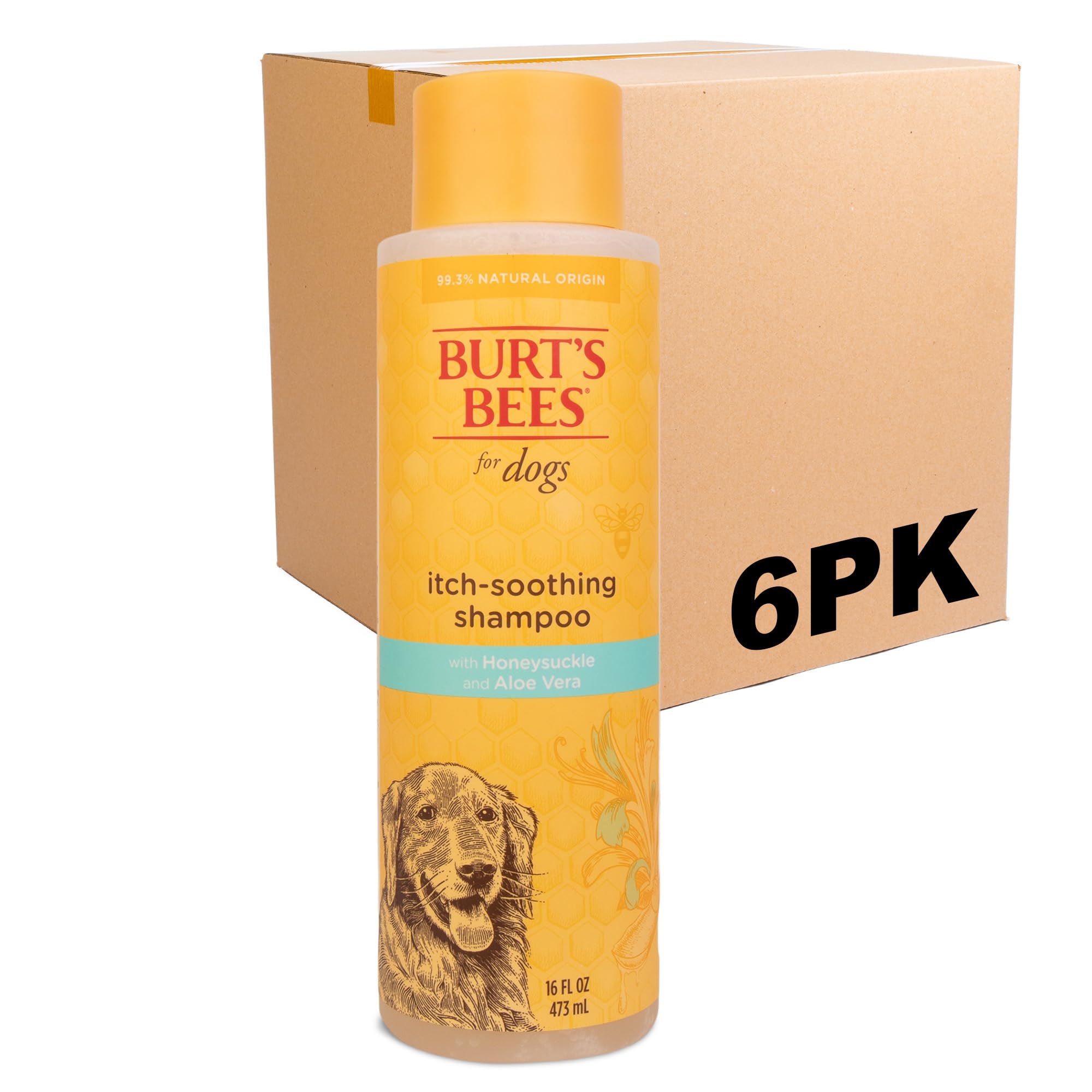 Burt s Bees for Pets Itch Soothing Dog Shampoo with Honeysuckle and Conditioning Honey pH Balanced No Sulfates No Parabens 95 P