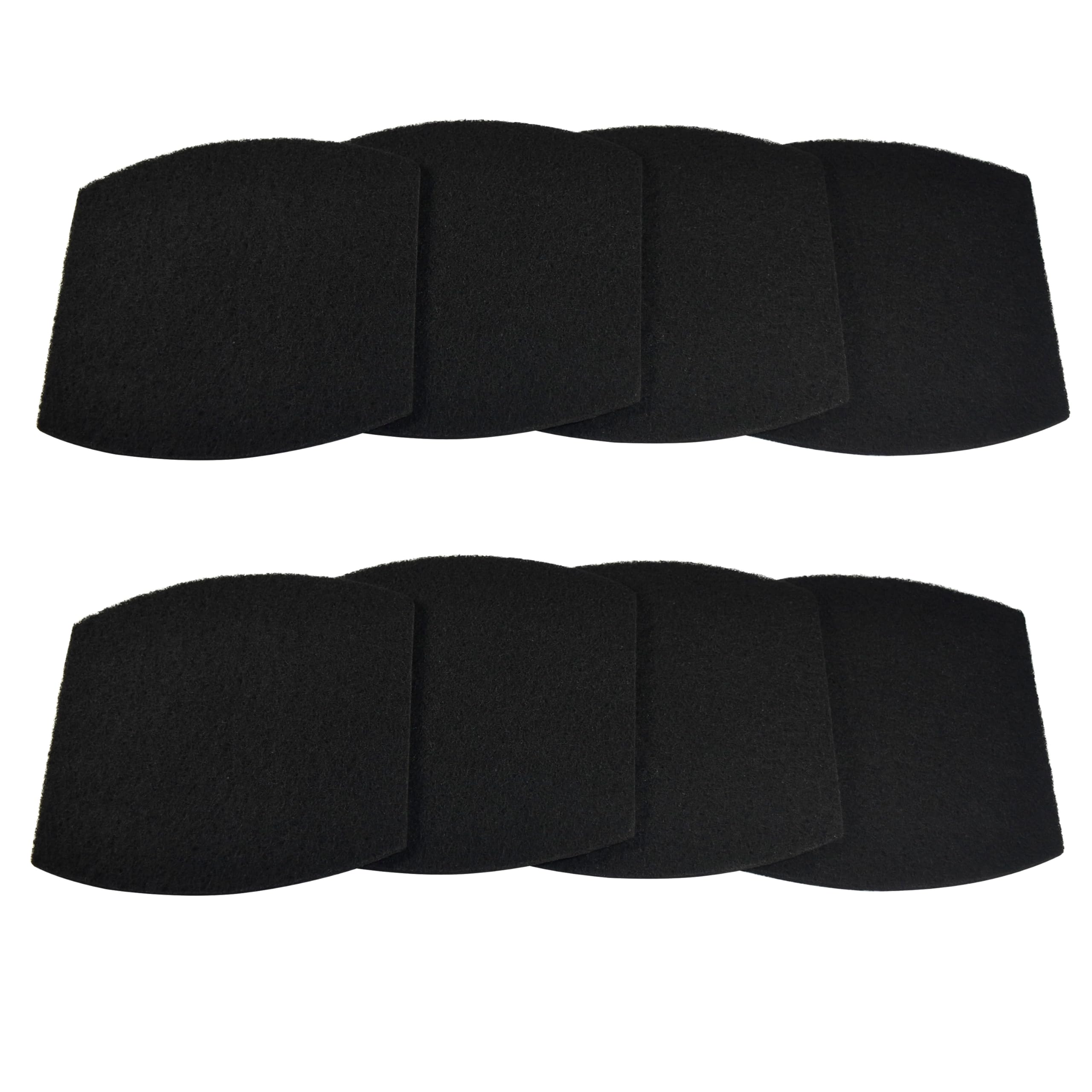 Hqrp 8-Pack Cat Litter Box Replacement Carbon Filters Compatible With Petmate Booda Clean Step, Activated Carbon Charcoal Filter