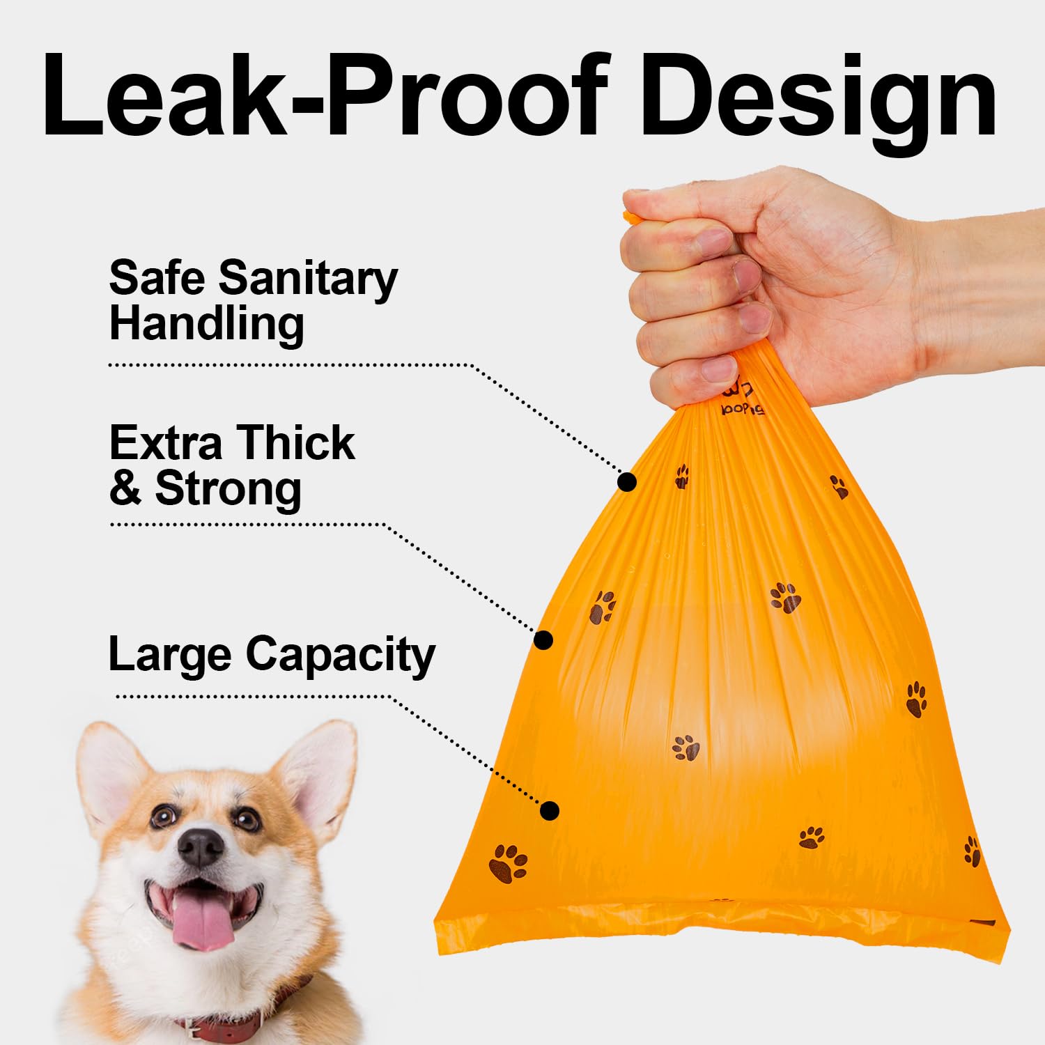 Lesibag Dog Poop Bags Rolls With Dispenser, Strong And Leak-Proof Waste Bags For Pets, Floral Scented, 420 Count (28 Packs Of 15