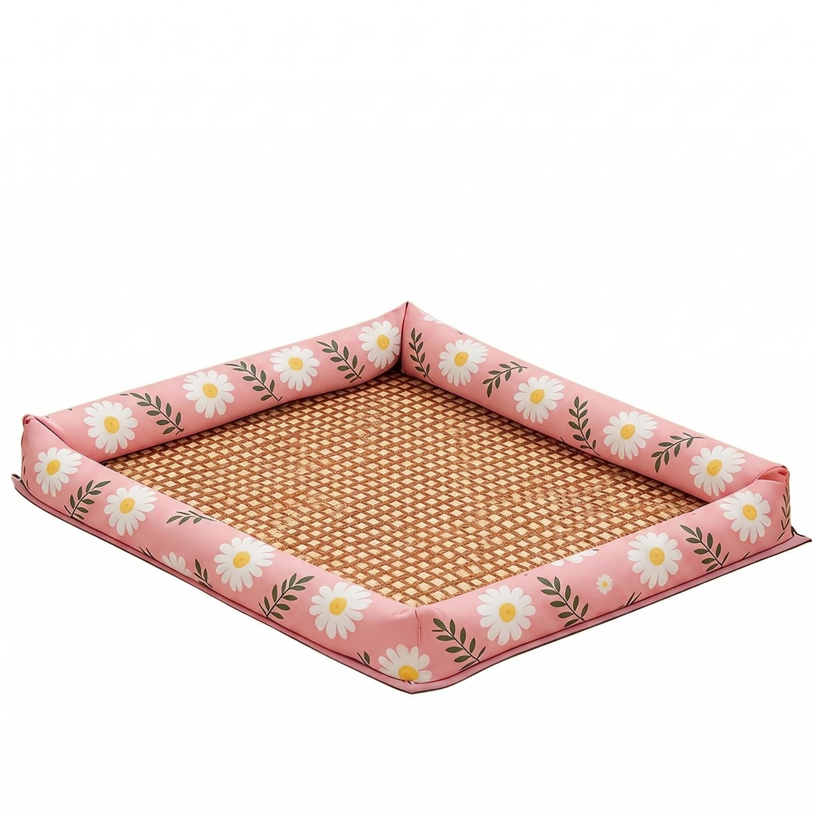 LOOM TREE Breathable Summer Pet Mat Soft Cooling Dog Bed Mat Easy to Clean Ice Silk Cooling Pad Washable for Small Dogs, Cats, I