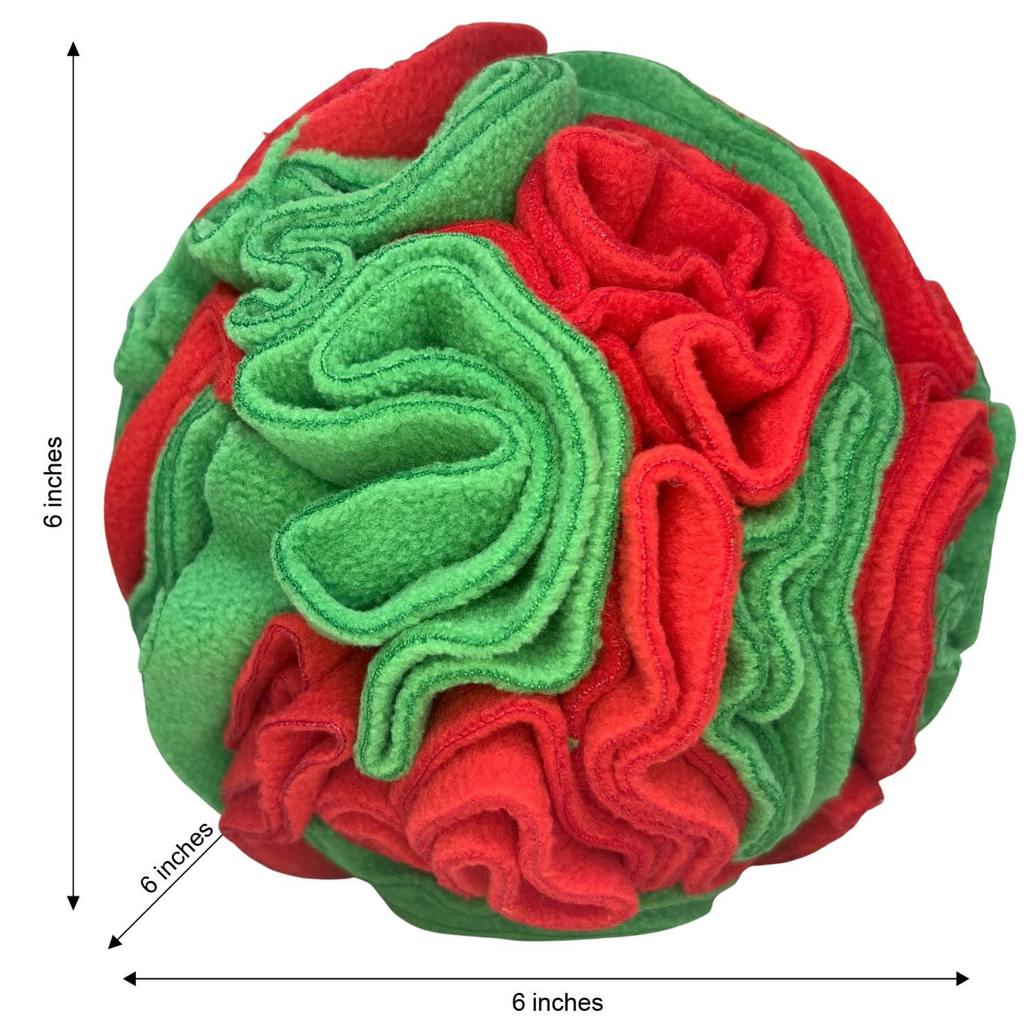 Glory To Dog Puppy And Medium Breed Snuffle Interactive Foraging Dog Puzzle Ball Toy Christmas Green And Red Large